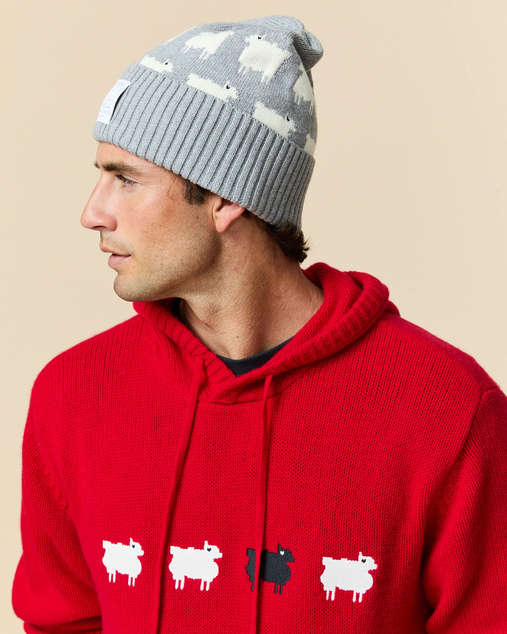 Cotton Sheep Beanie Heather Gray - Image 4