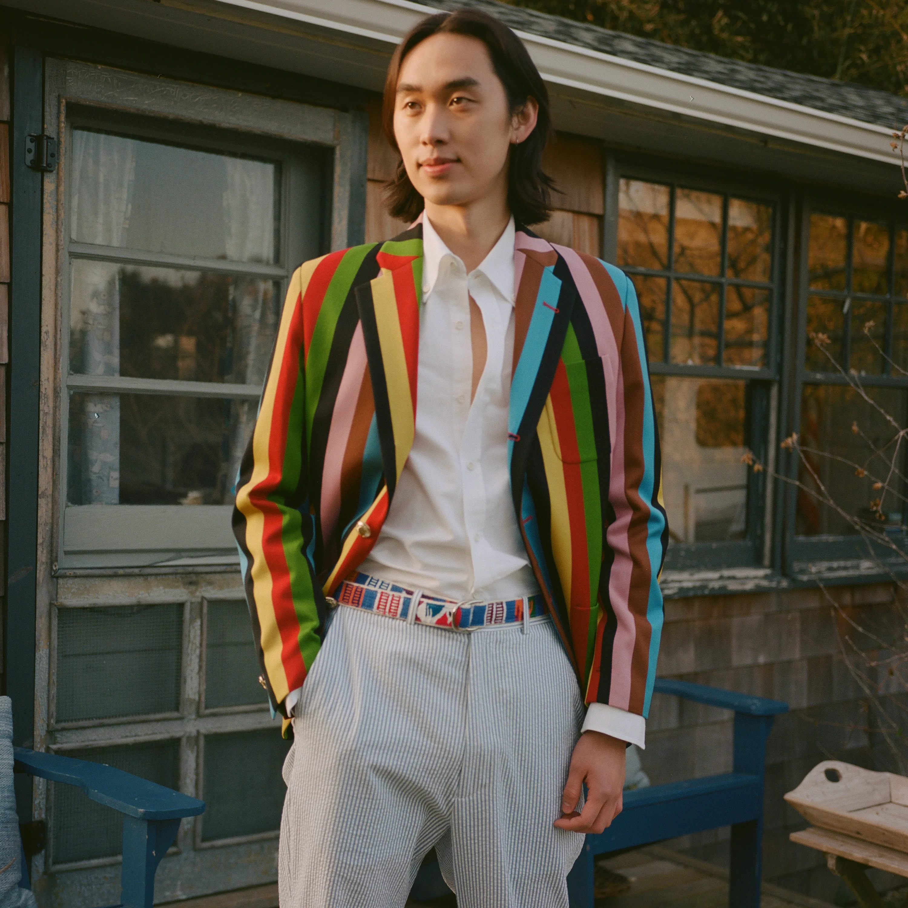 Men's Croquet Stripe Blazer - Image 6