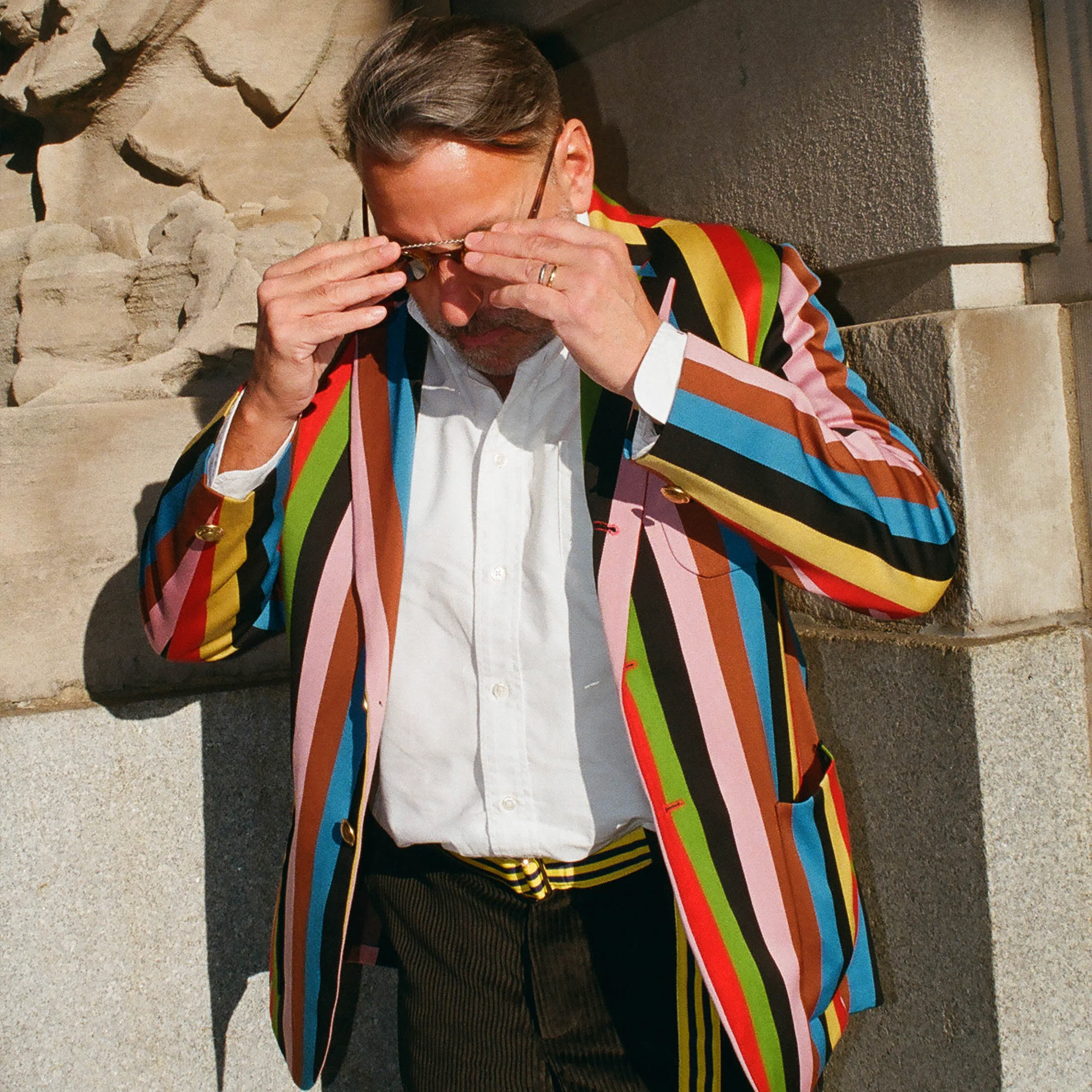 Men's Croquet Stripe Blazer - Image 8