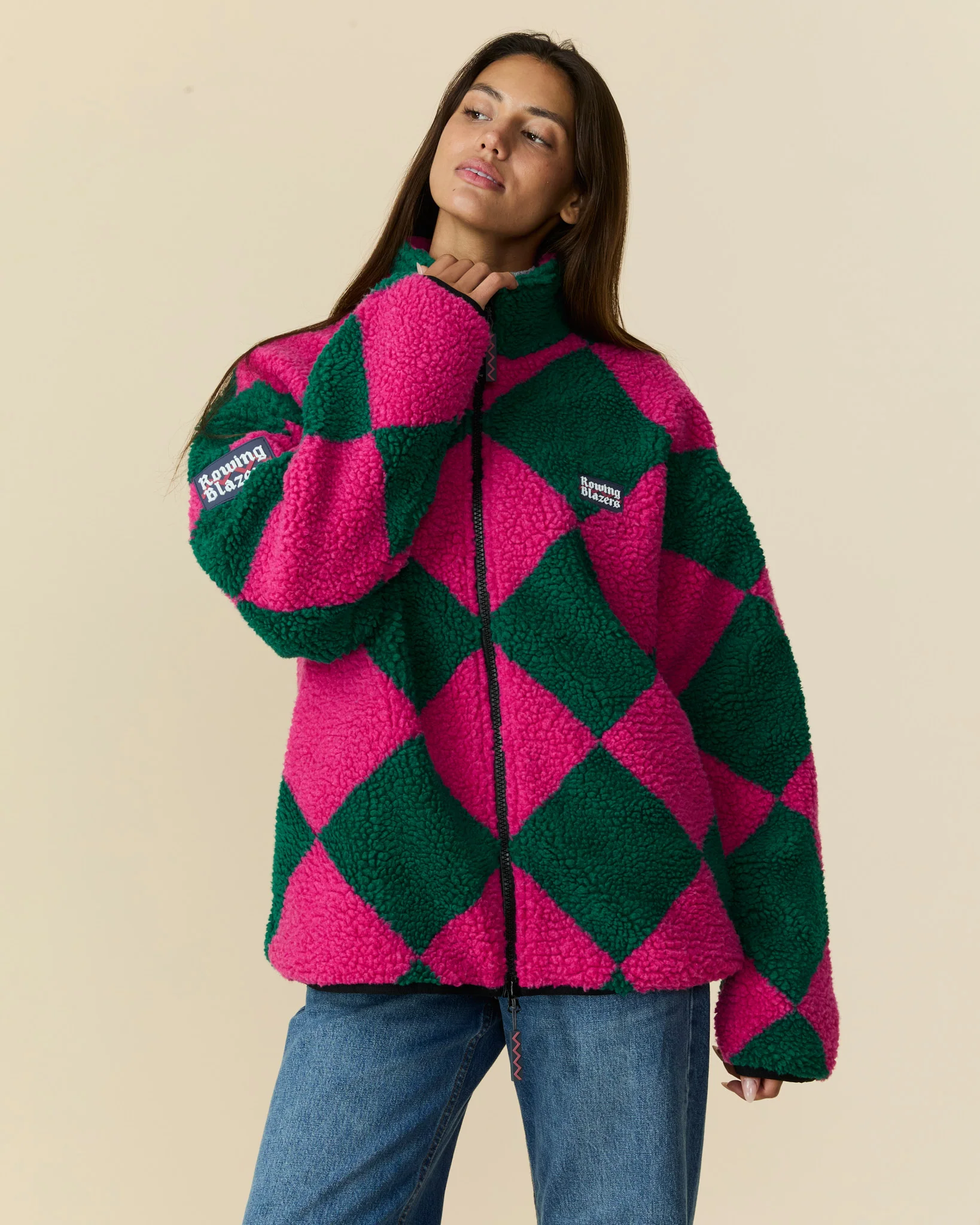 Harlequin Deep-Pile Sherpa "Jockey" Fleece - Image 10