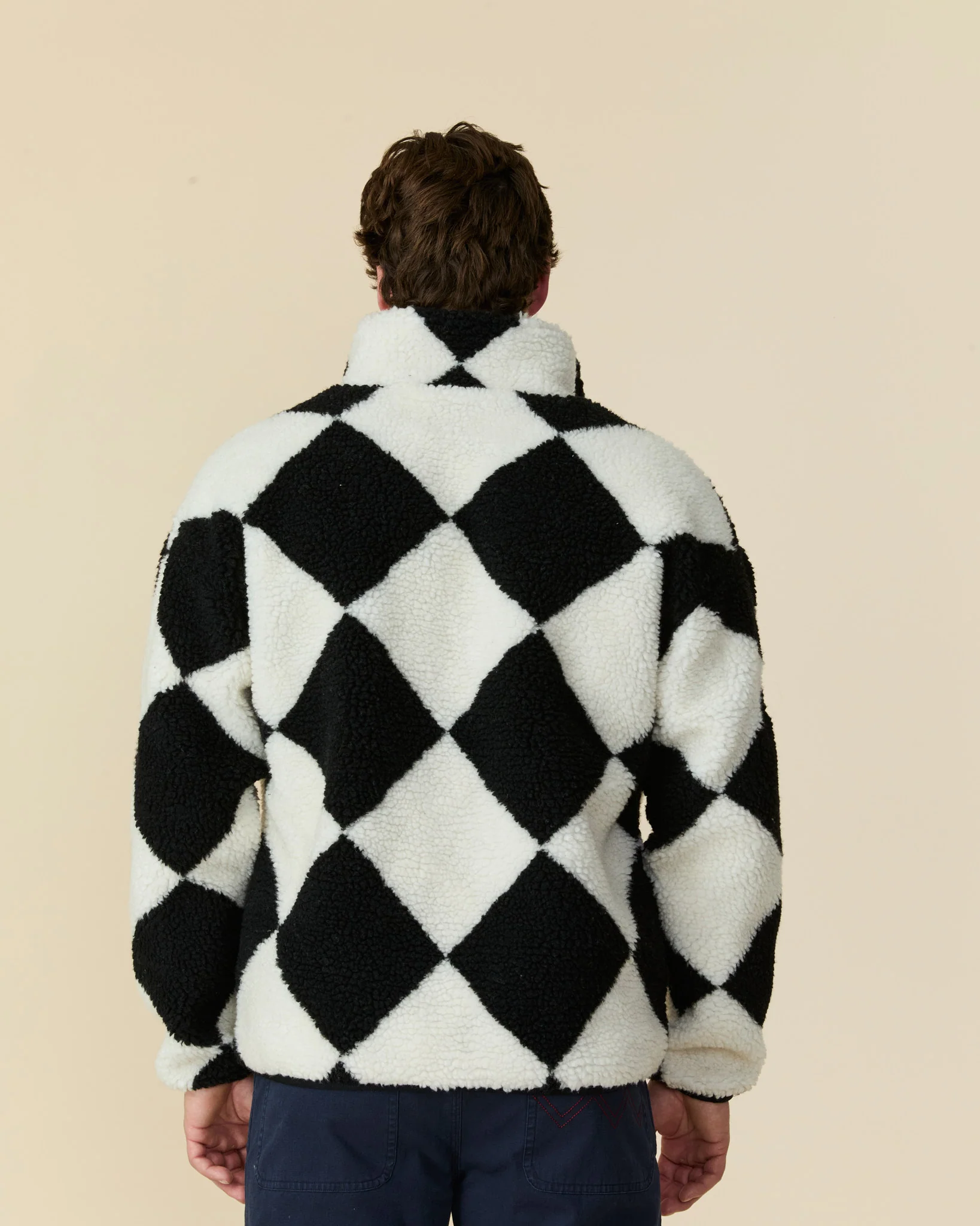 Harlequin Deep-Pile Sherpa "Jockey" Fleece - Image 3