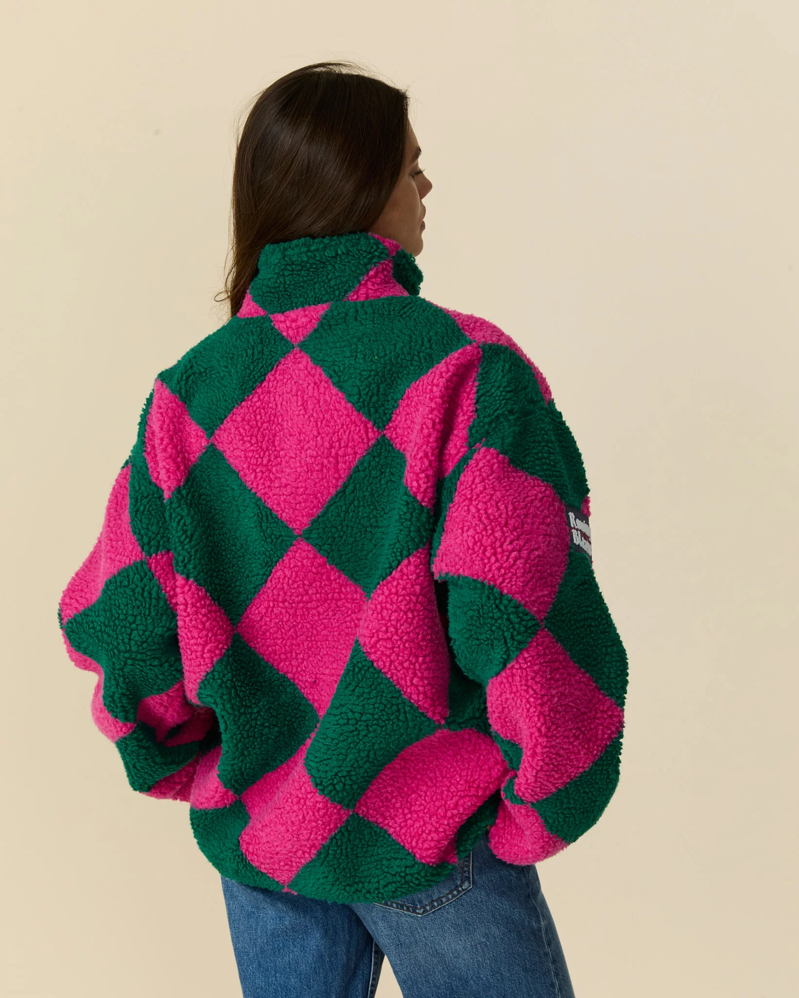 Harlequin Deep-Pile Sherpa "Jockey" Fleece - Image 6
