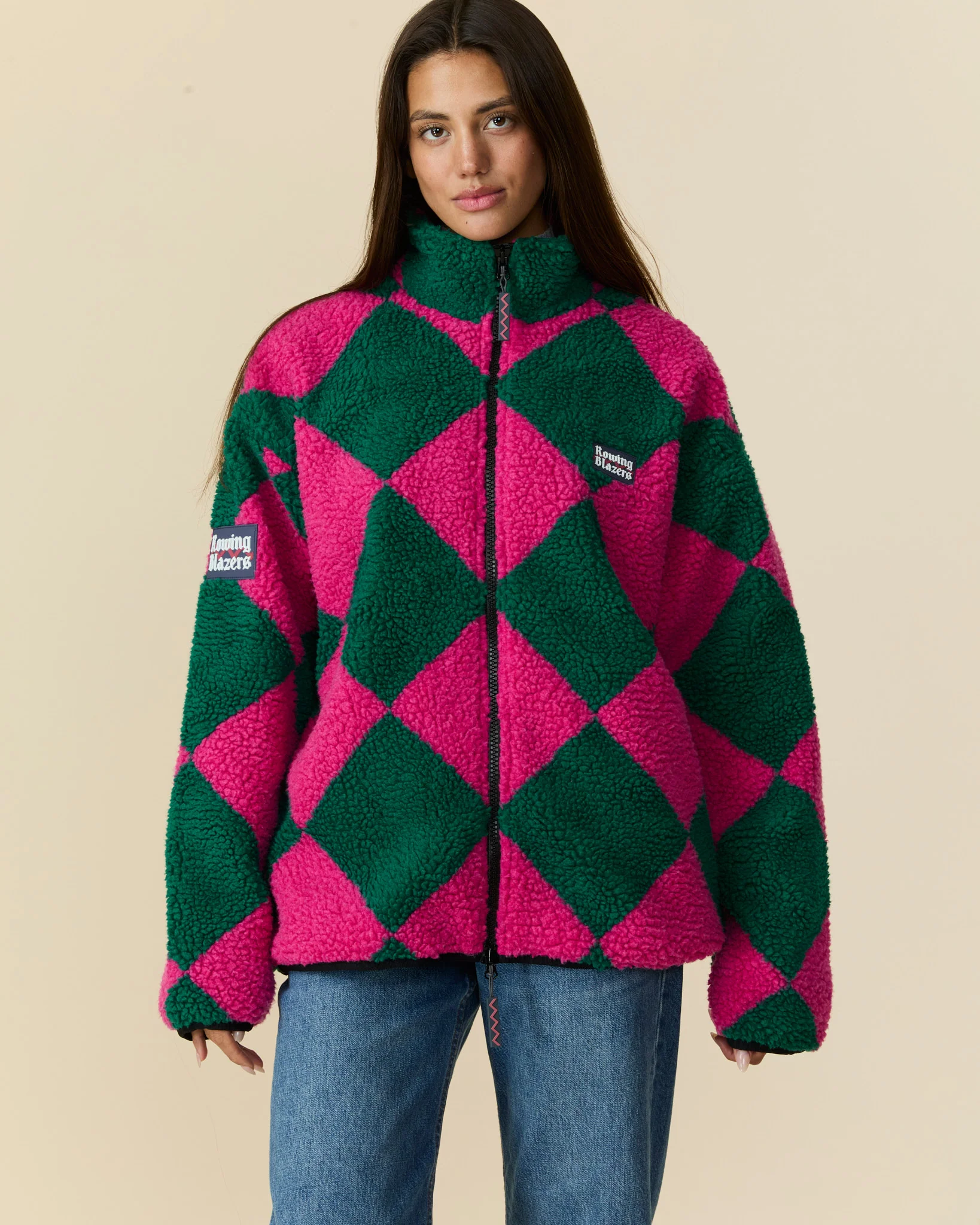 Harlequin Deep-Pile Sherpa "Jockey" Fleece - Image 8