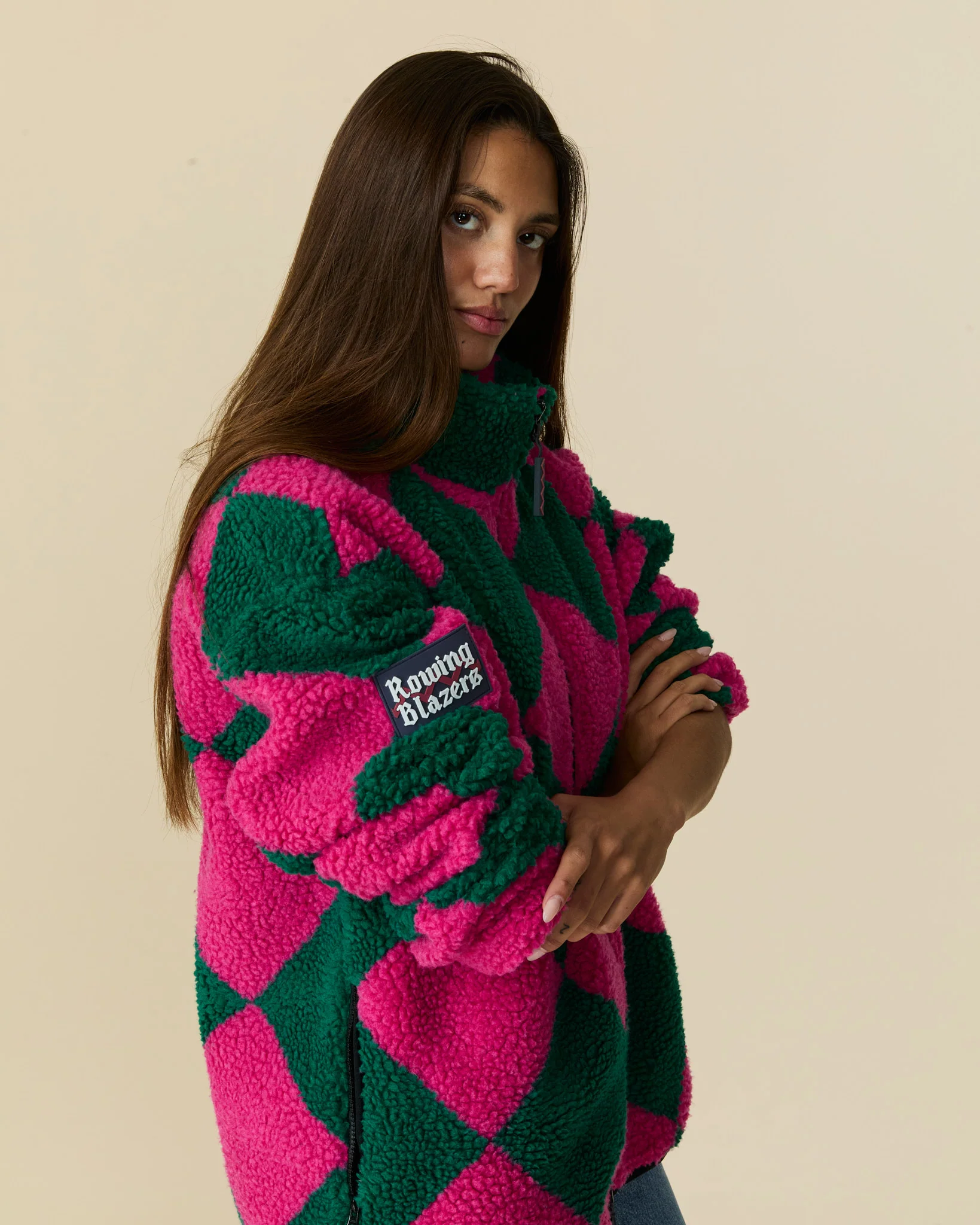 Harlequin Deep-Pile Sherpa "Jockey" Fleece - Image 9