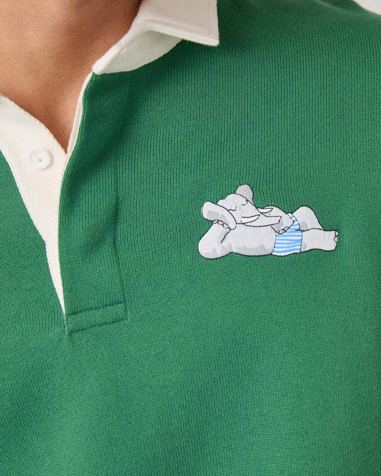 Men's Babar Cotton Rugby Green - Image 3