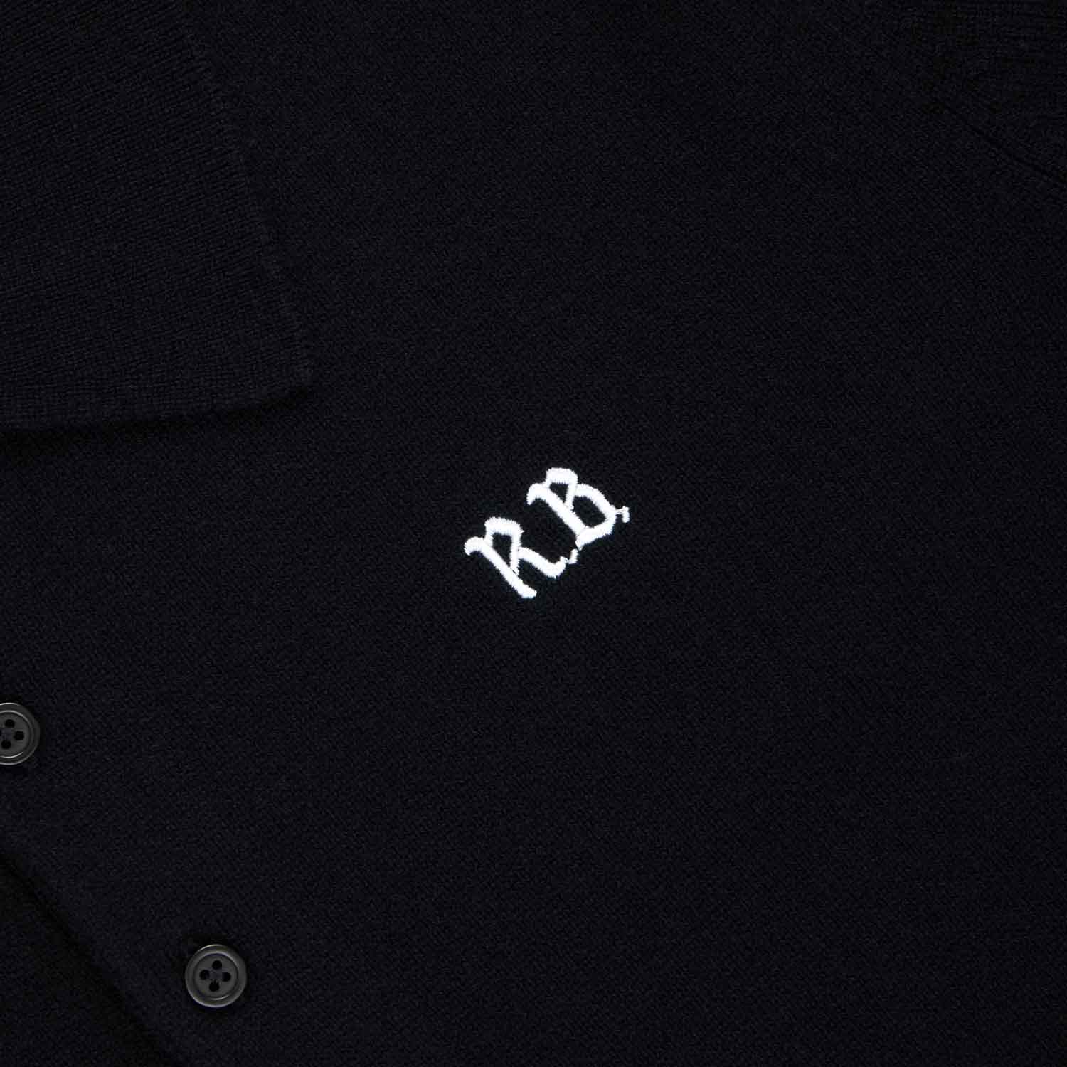 Men's Cashmere Short Sleeve Polo Black - Image 5