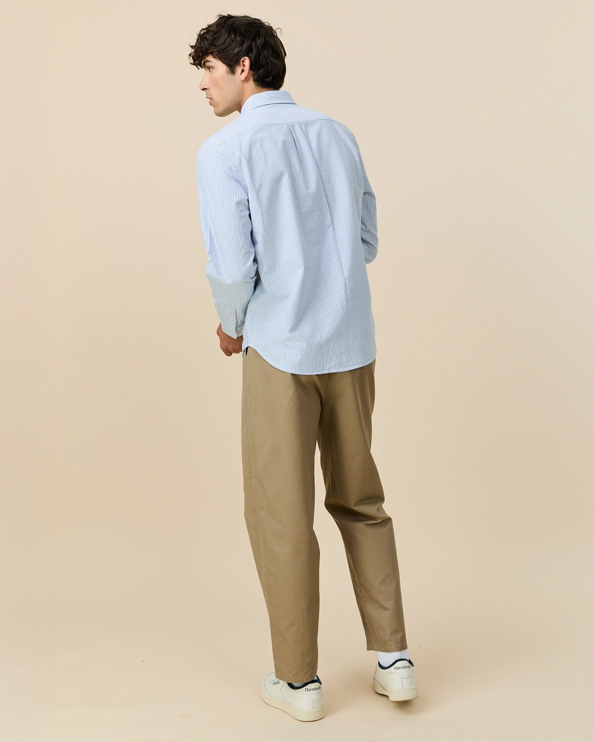 Men's Classic Stripe Babar Oxford Shirt Light Blue University Stripe - Image 3