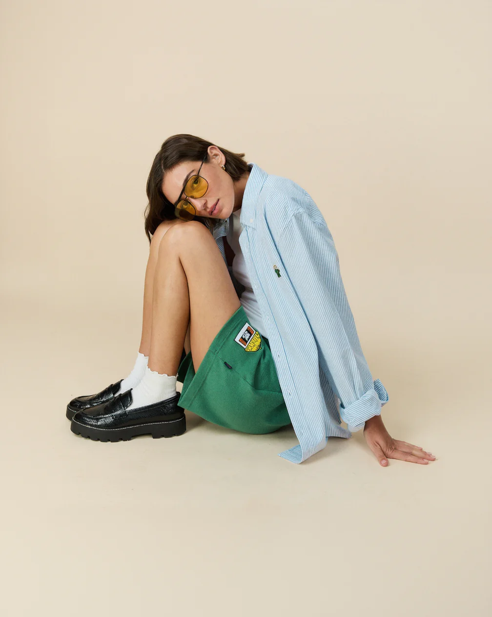 Men's Classic Stripe Babar Oxford Shirt Light Blue University Stripe - Image 6