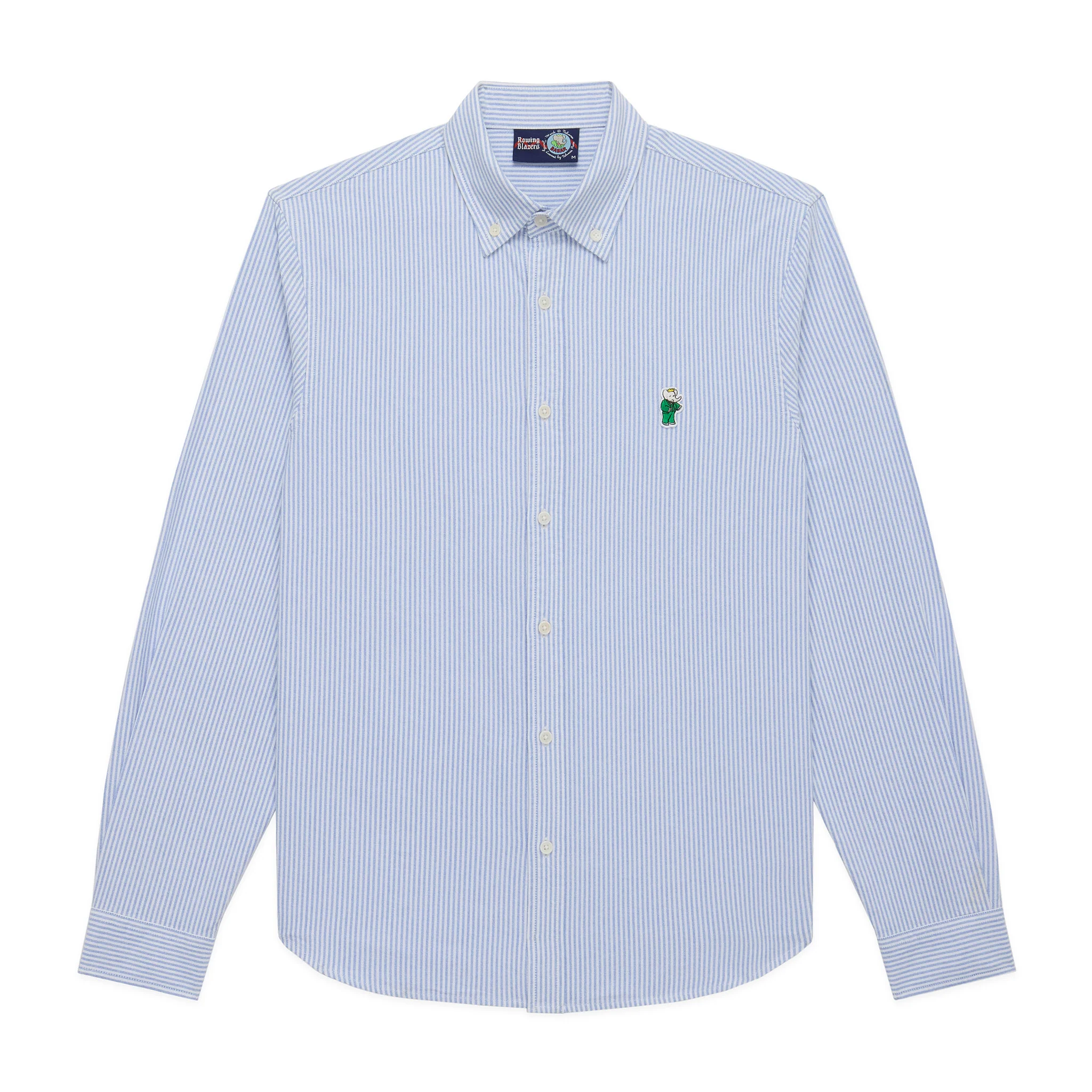 Men's Classic Stripe Babar Oxford Shirt Light Blue University Stripe - Image 7