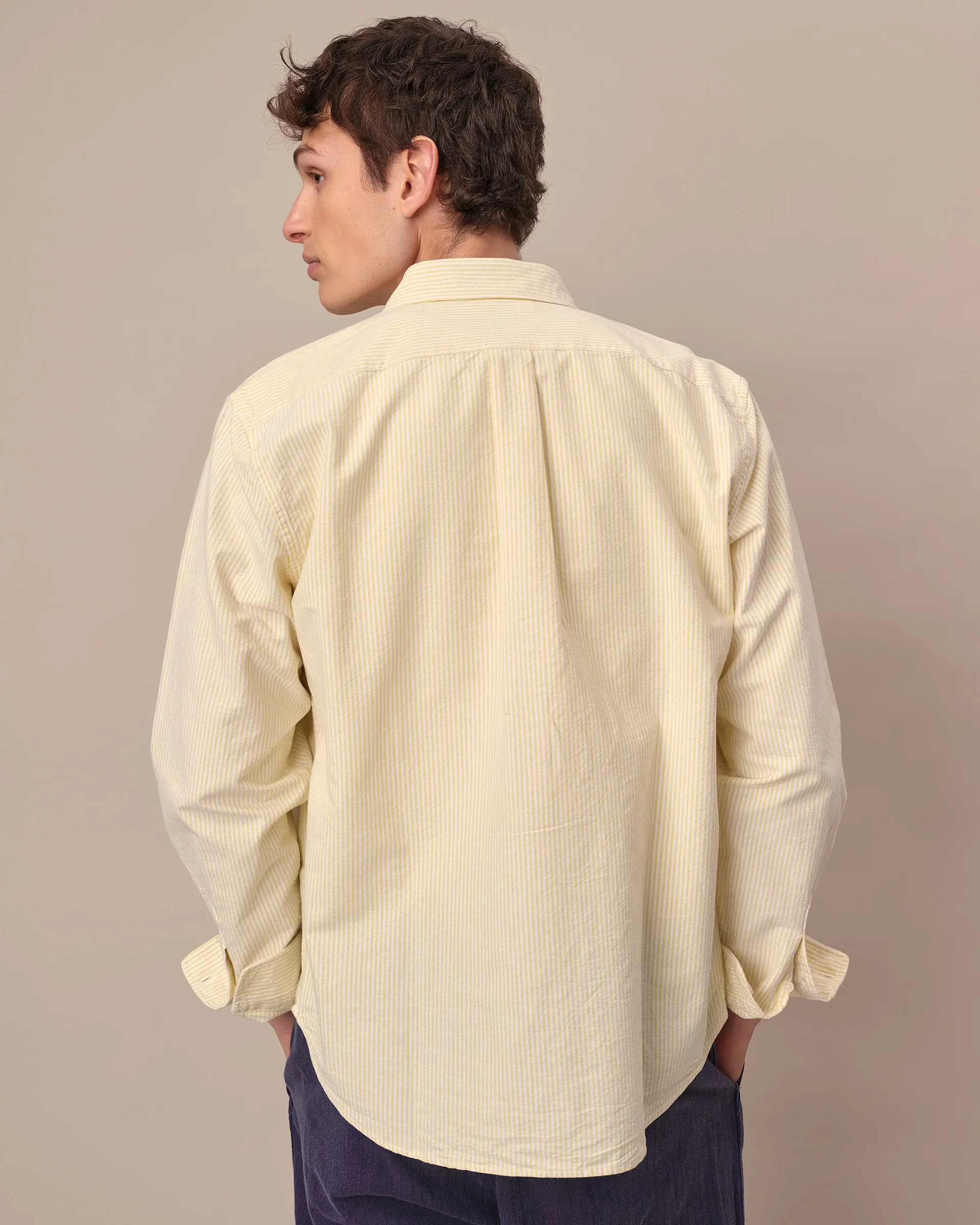 Men's Classic Stripe Winnie-the-Pooh Oxford Shirt Yellow / White University Stripe - Image 3