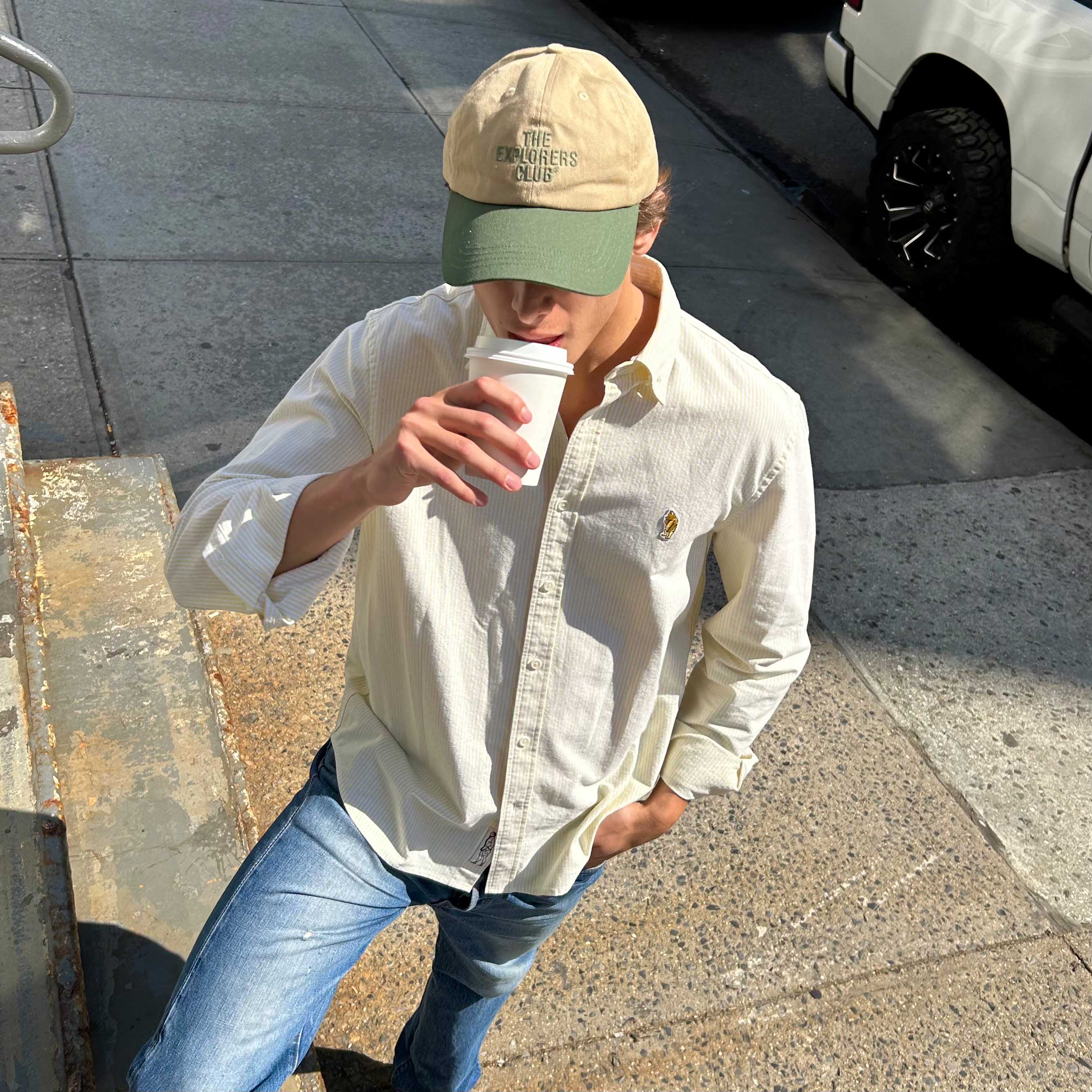 Men's Classic Stripe Winnie-the-Pooh Oxford Shirt Yellow / White University Stripe - Image 9