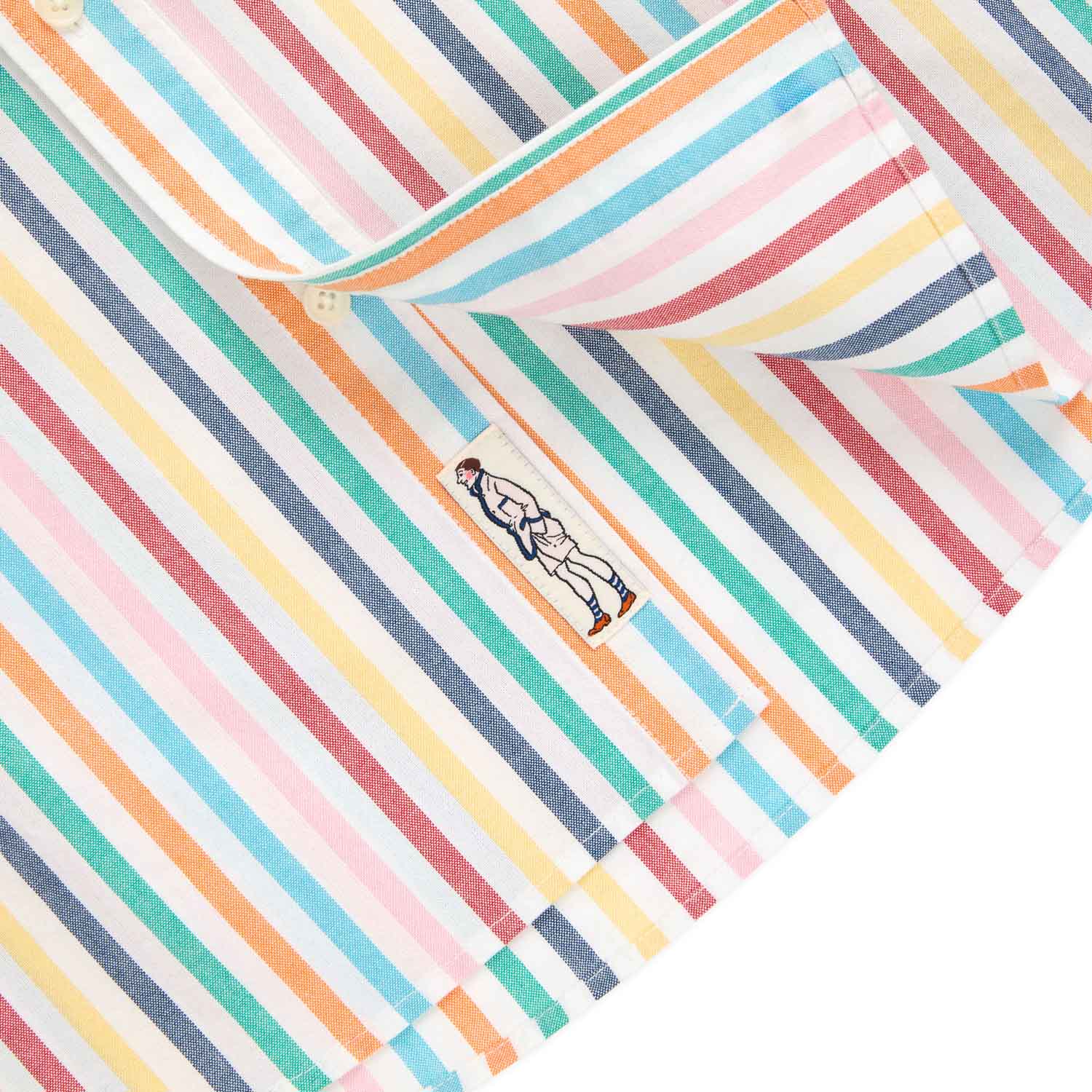 Men's Long Sleeve Classic Fit Stripe Oxford Shirt Candy Stripe - Image 6