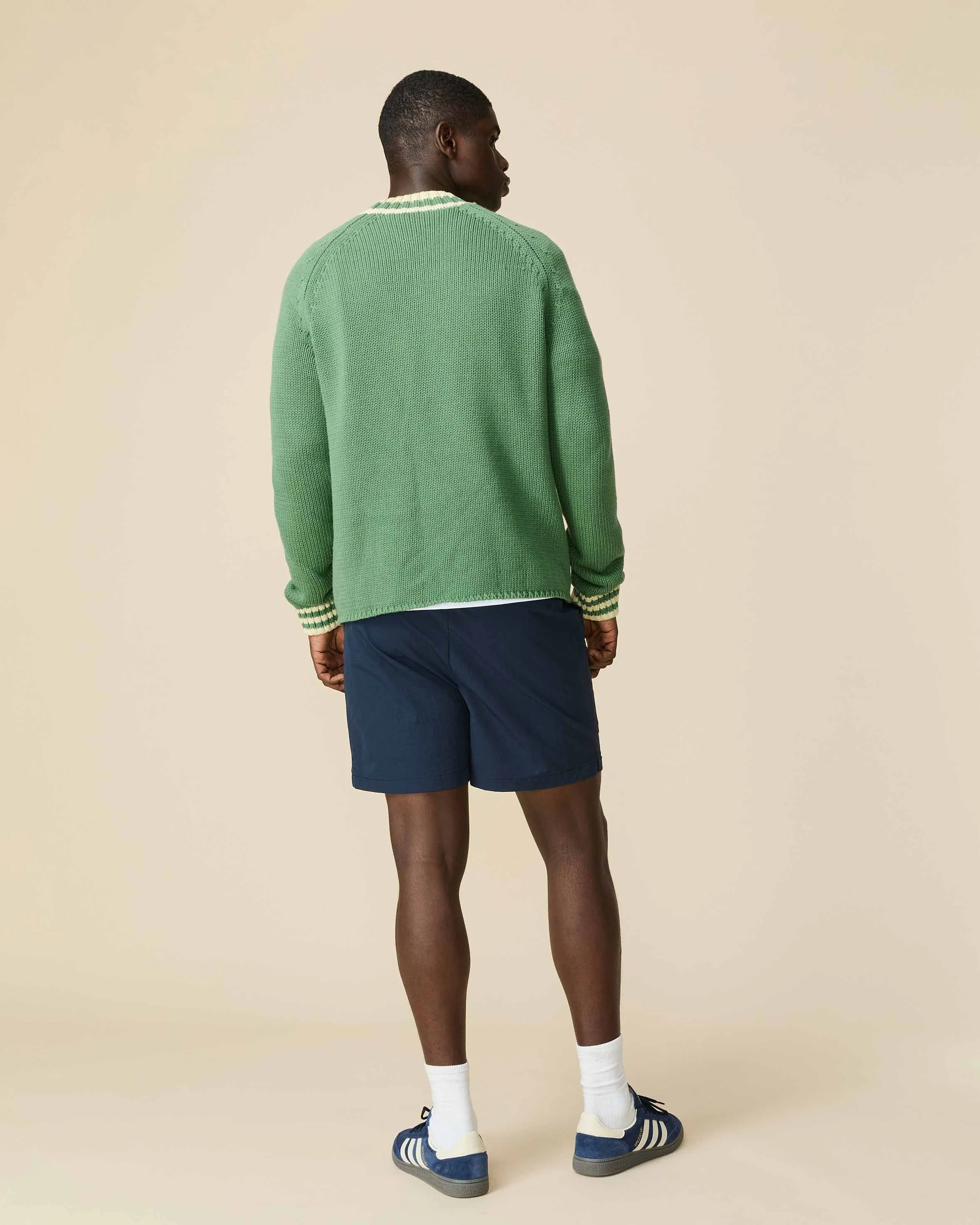 Men's Cotton RB University Sweater Green - Image 6