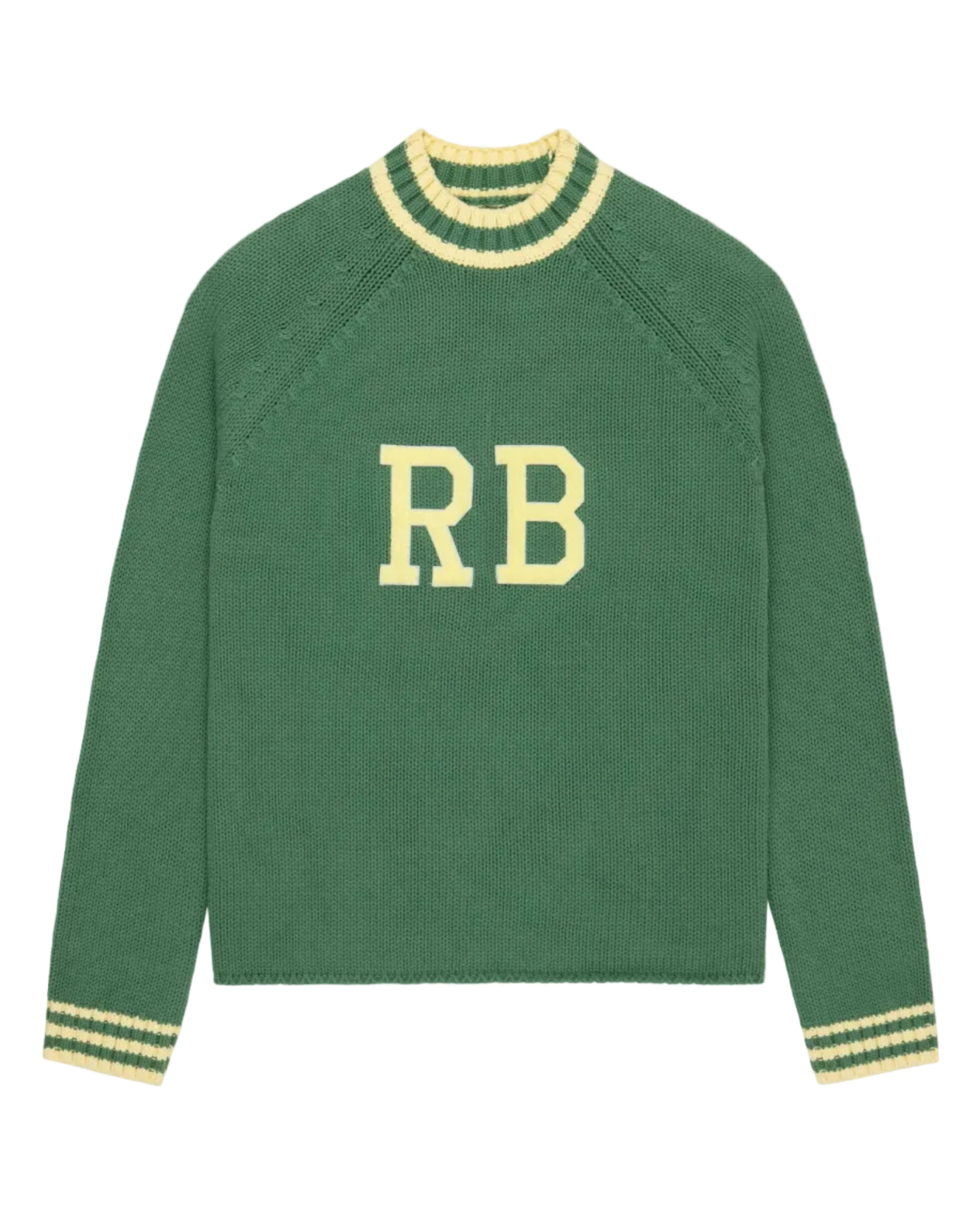 Men's Cotton RB University Sweater Green - Image 7