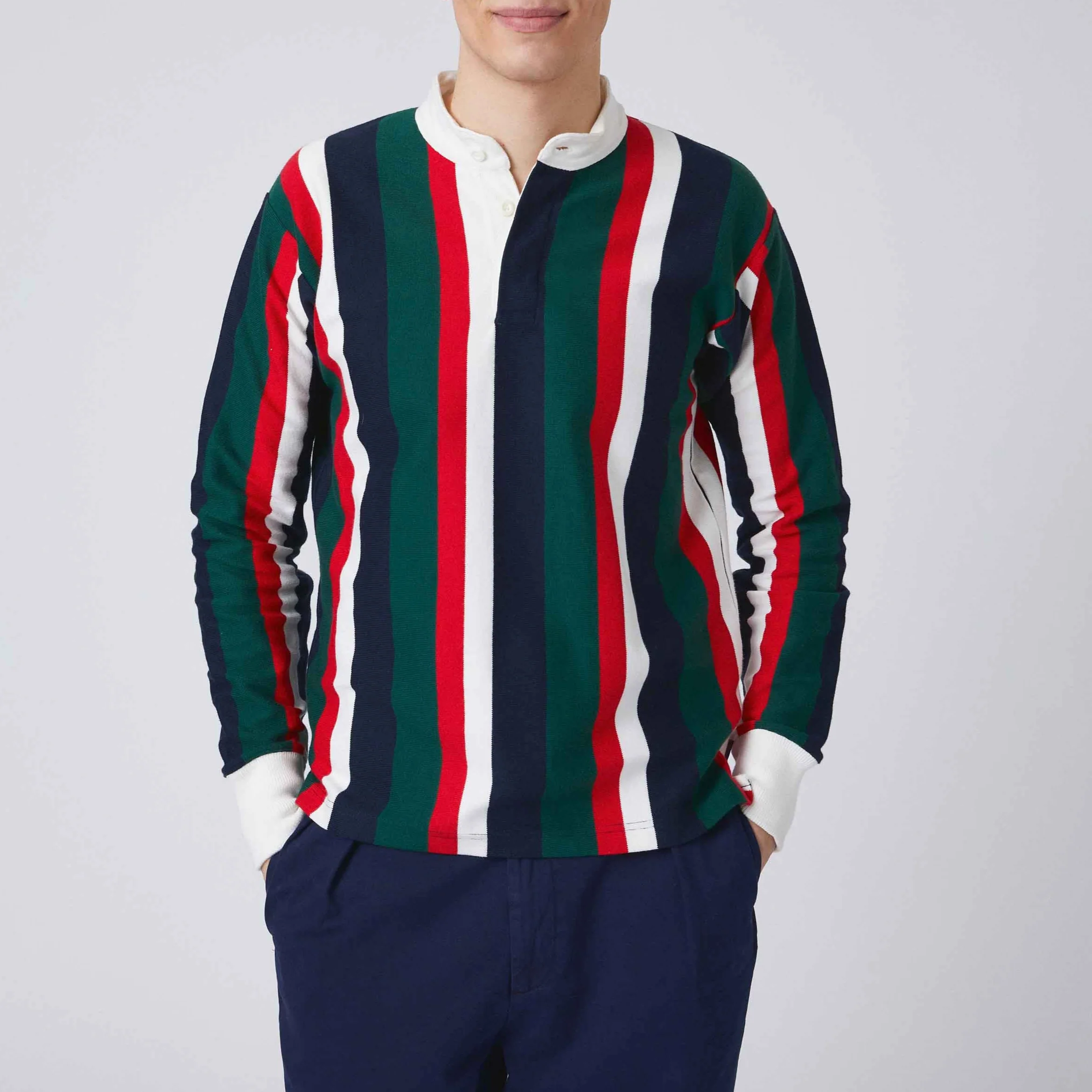 Men's Cotton Soccer Rugby Schoolboy Stripe - Image 6