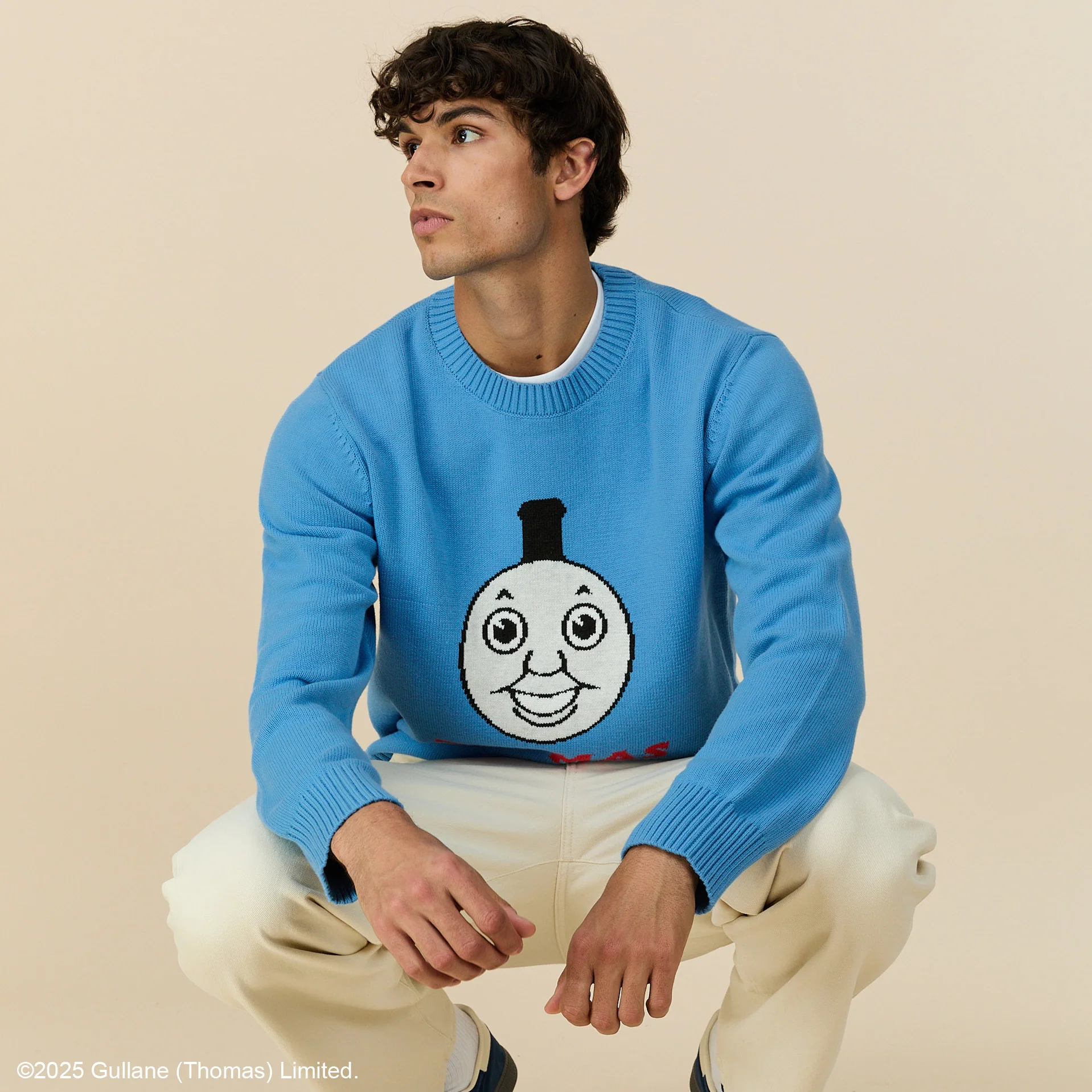 Men's Cotton Thomas & Friends™ Sweater Blue - Image 5