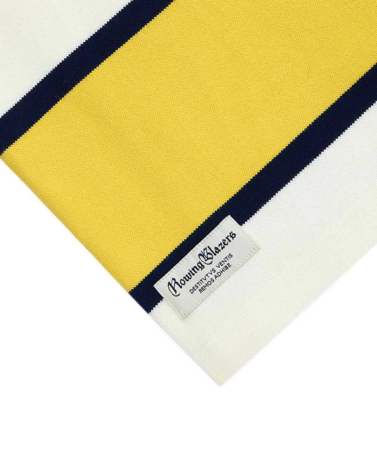 Men's Cotton Tide Stripe Elbow Patch Rugby Yellow Stripe - Image 4