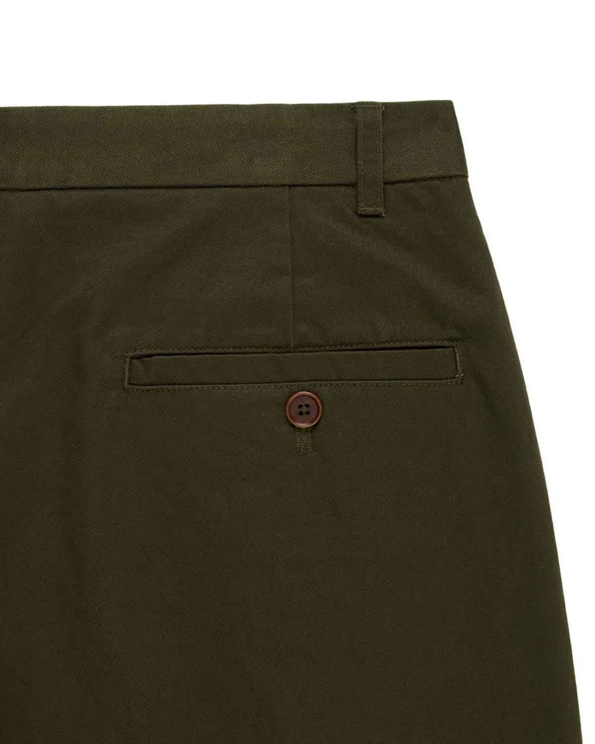Men's Cotton Twill Pleated Relaxed Pant Dark Olive - Image 4