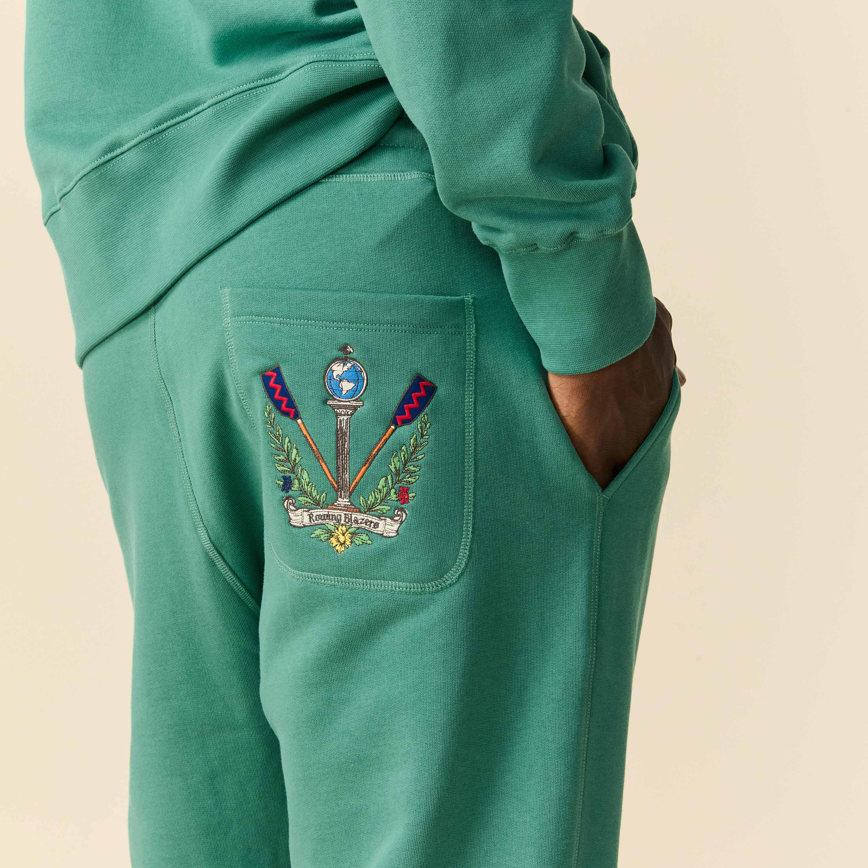 Men's Fleece Sweatpant Green - Image 3