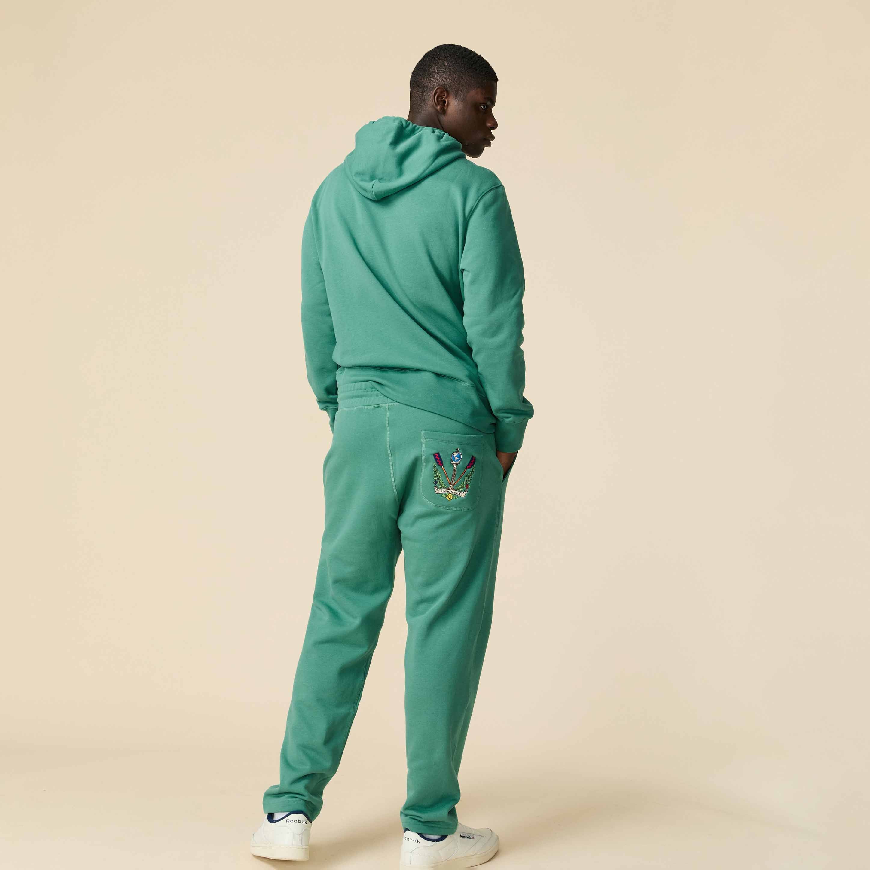 Men's Fleece Sweatpant Green - Image 4