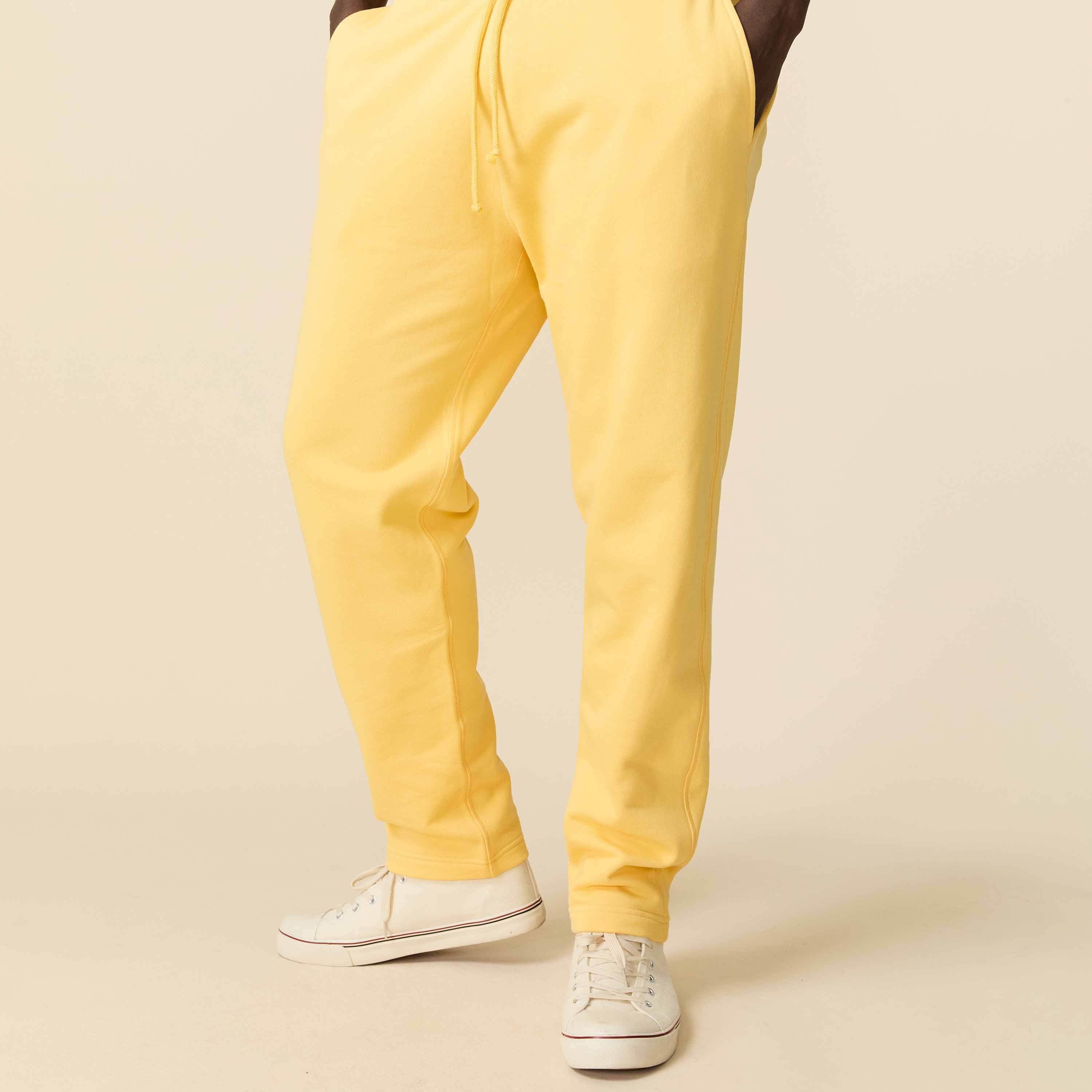 Men's Fleece Sweatpant Yellow - Image 4
