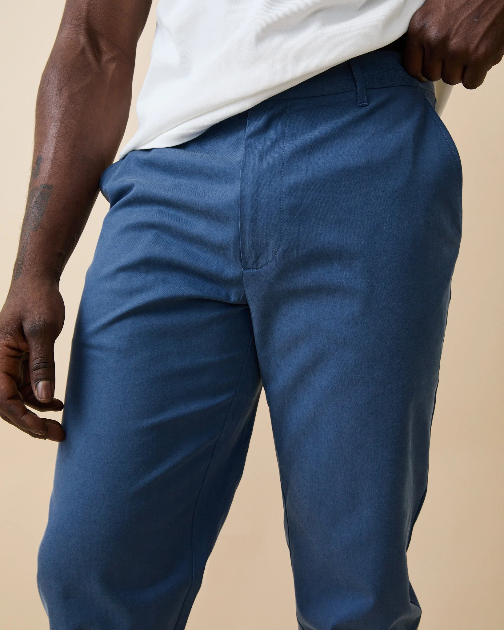 Men's Lightweight Twill Suit Pant Light Blue - Image 3