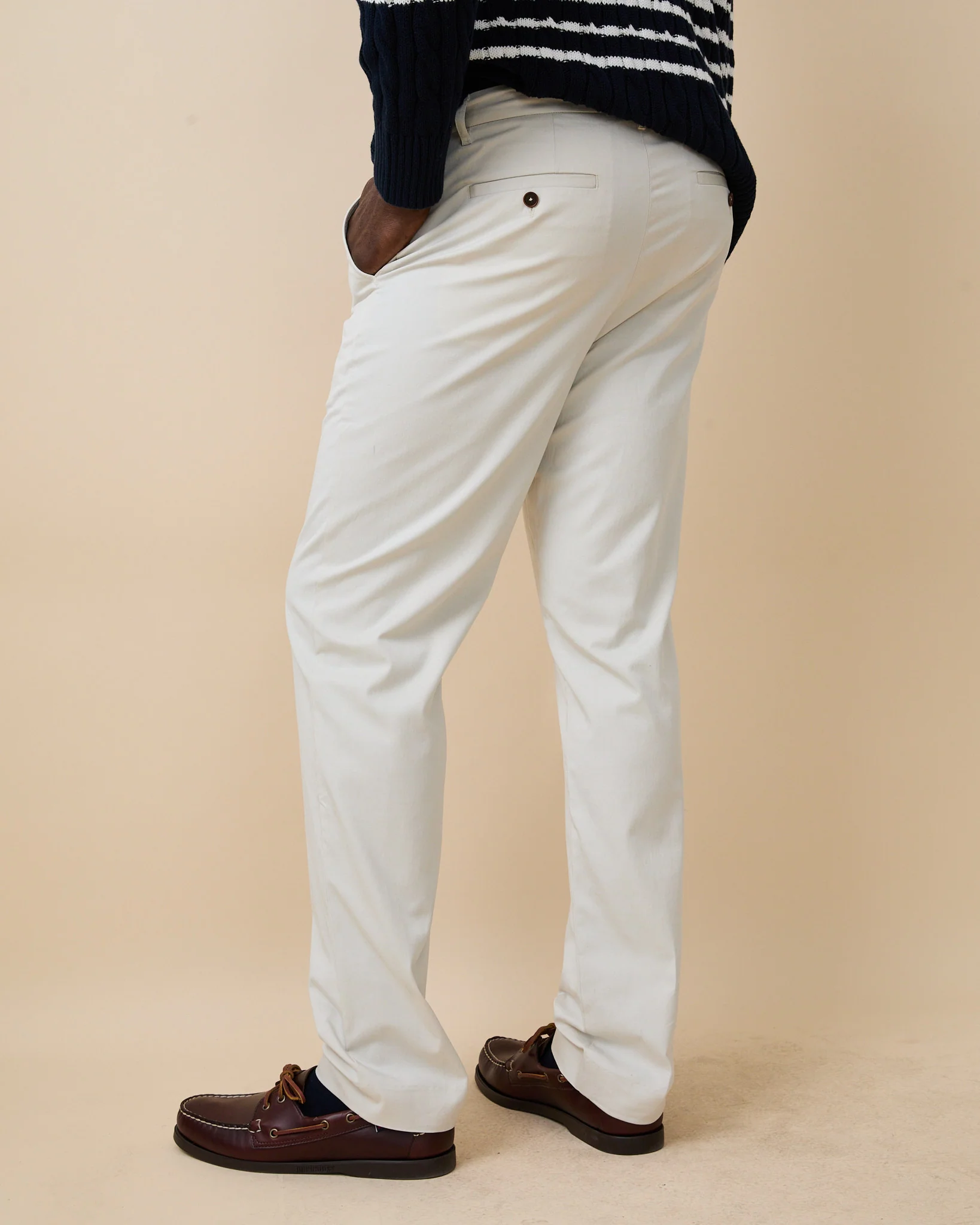 Men's Lightweight Twill Suit Pant Natural - Image 4