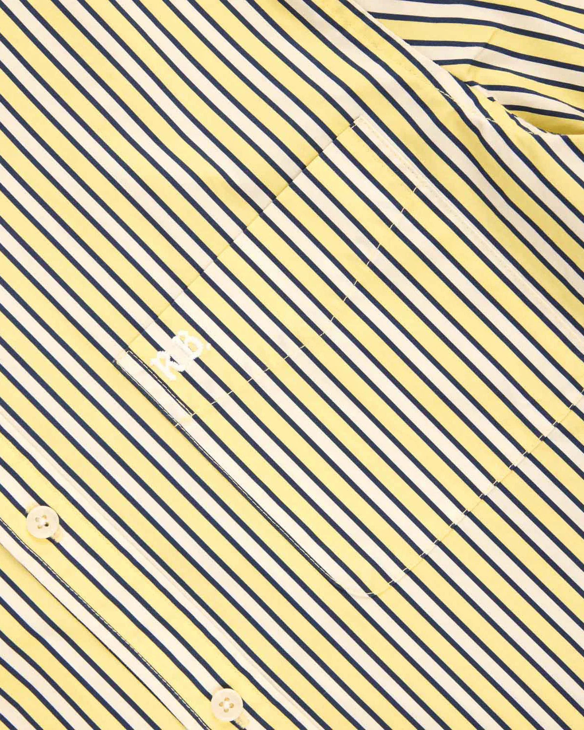 Men's Long Sleeve Classic Fit Stripe Poplin Shirt Yellow Vertical Stripe - Image 8