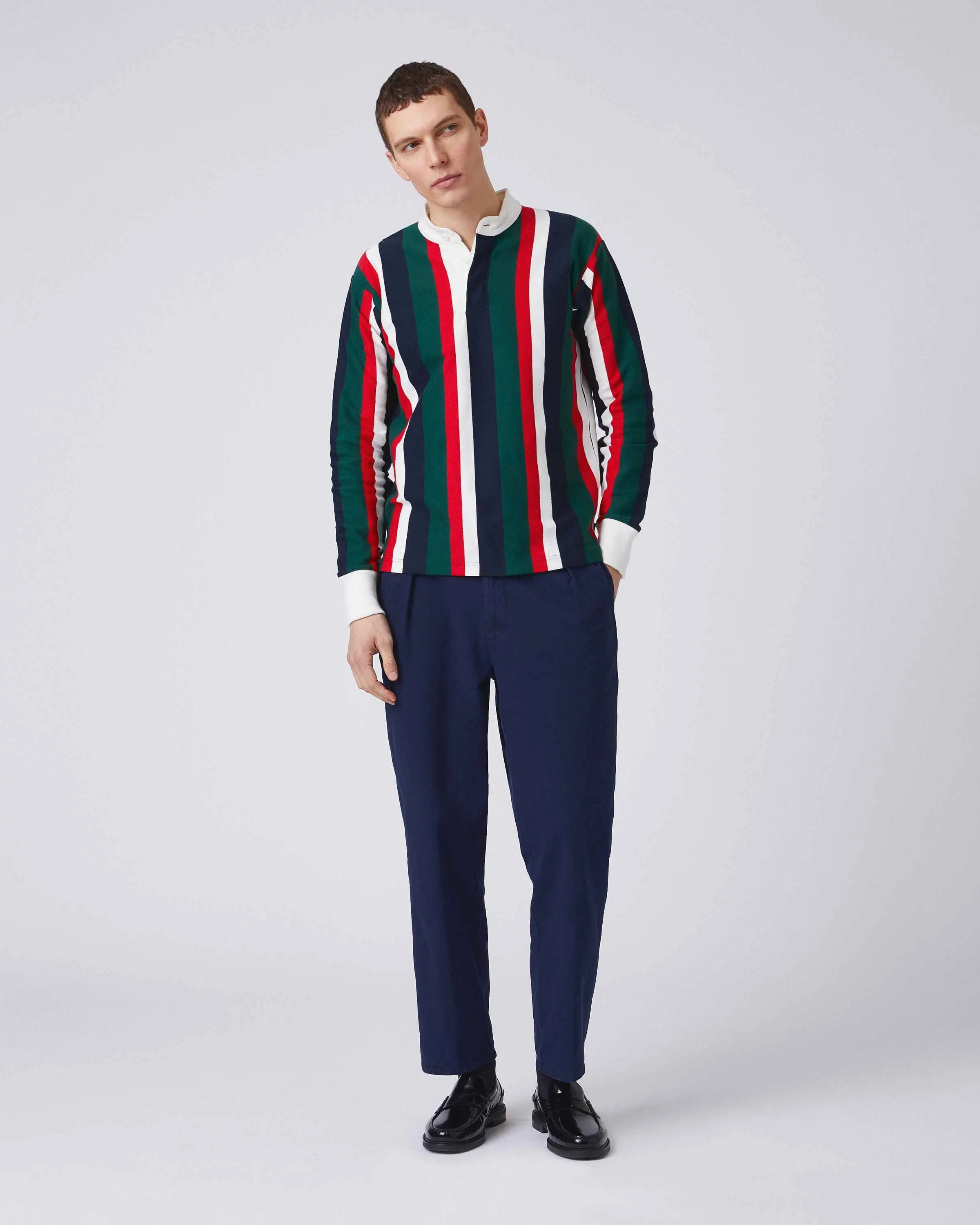 Men's Pleated Relaxed Trouser Navy '32 Inseam - Image 3