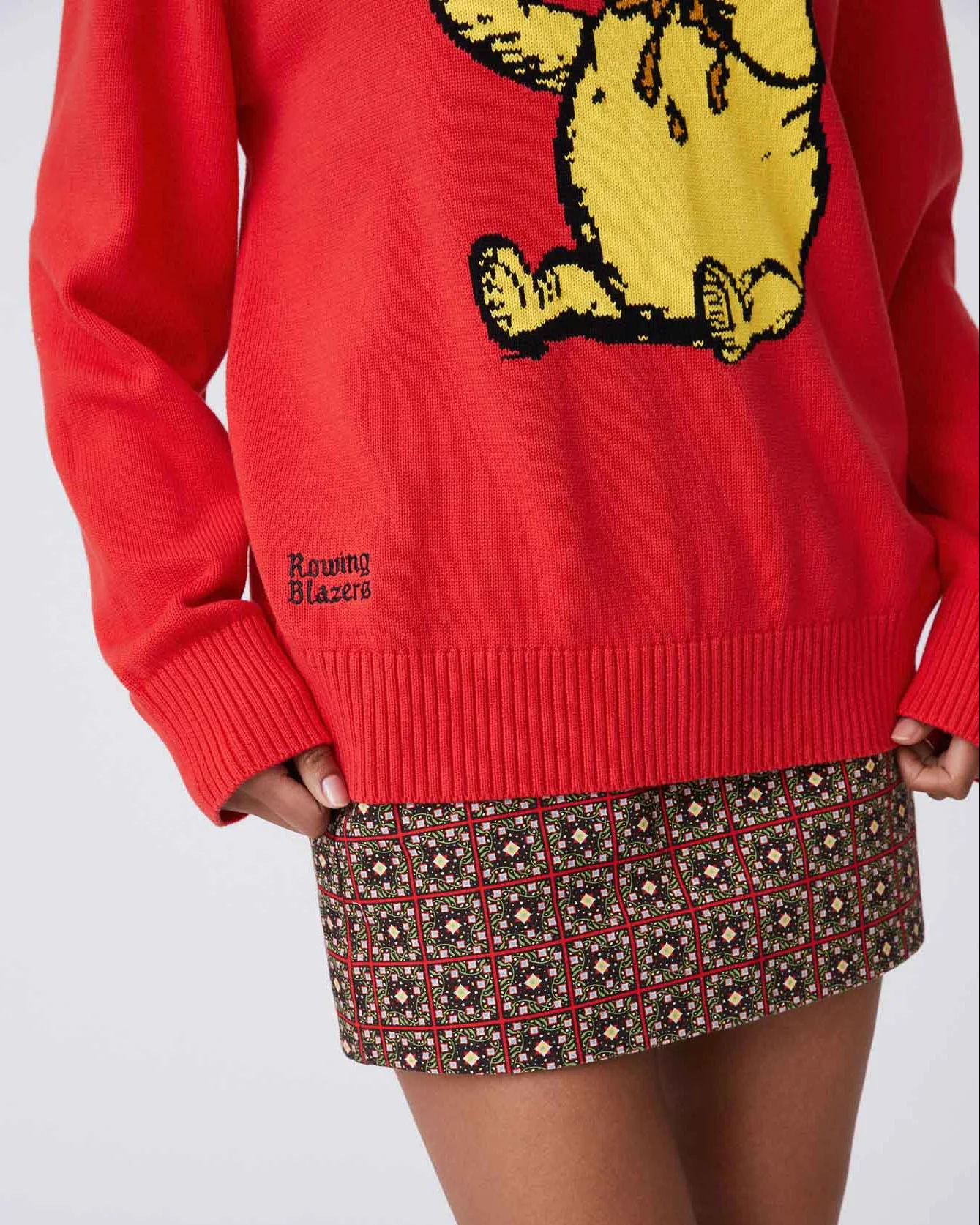 Men's Winnie-the-Pooh Cotton Sweater Cherry Red - Image 5