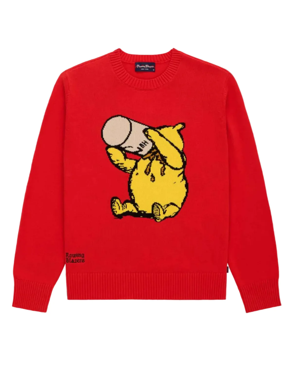 Men's Winnie-the-Pooh Cotton Sweater Cherry Red - Image 8