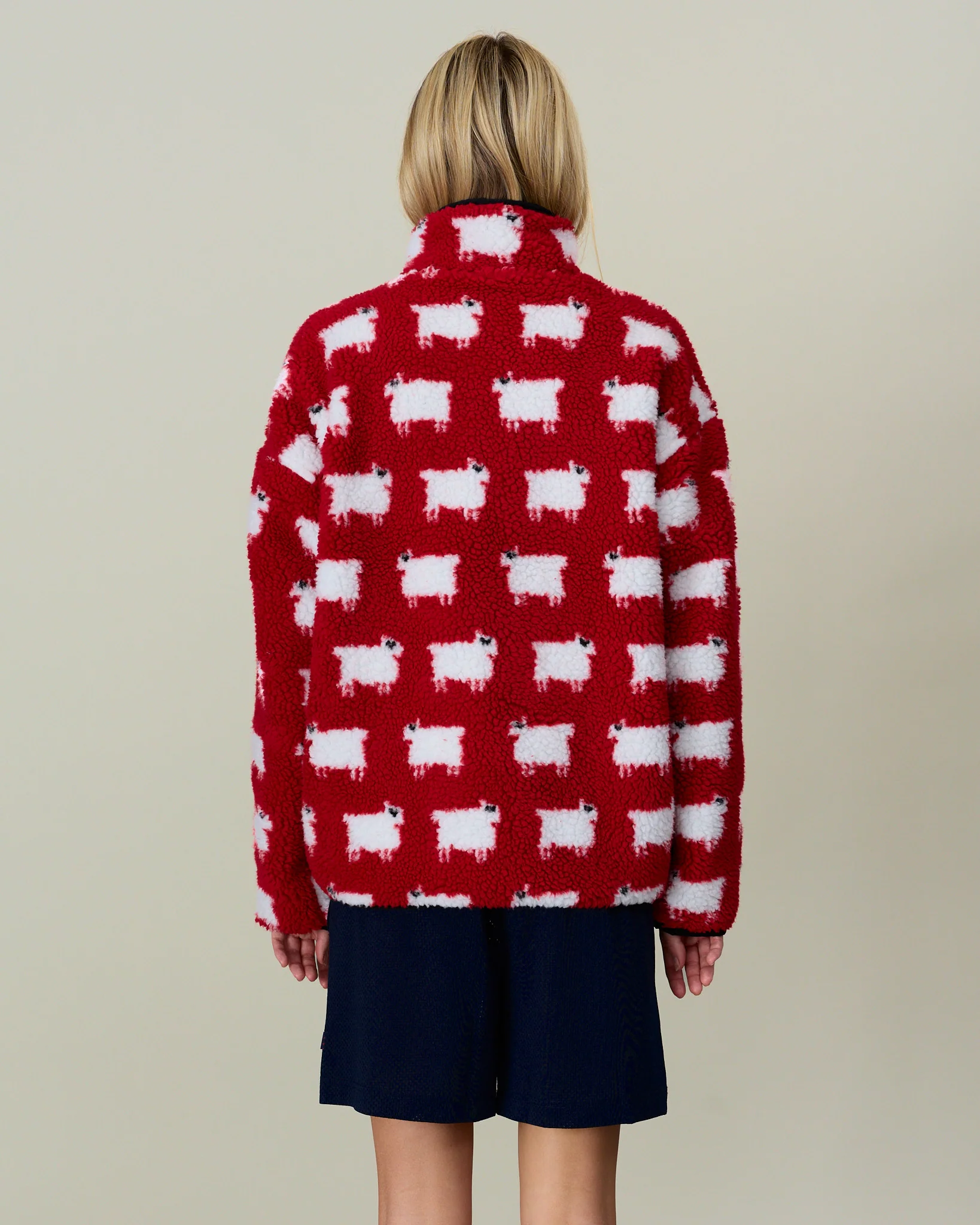 Sheep Sherpa Jacket Diana Red - Image 10
