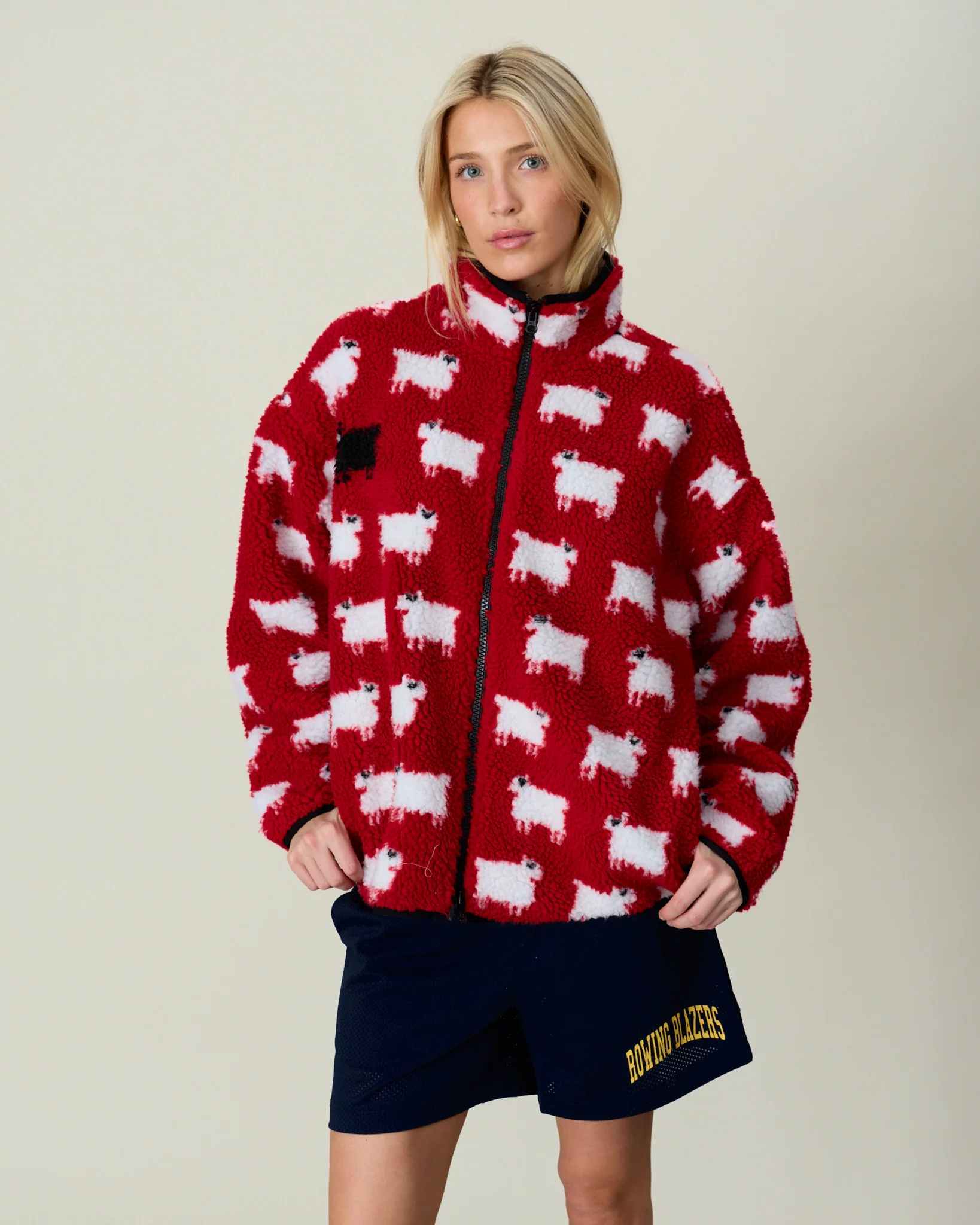 Sheep Sherpa Jacket Diana Red - Image 6