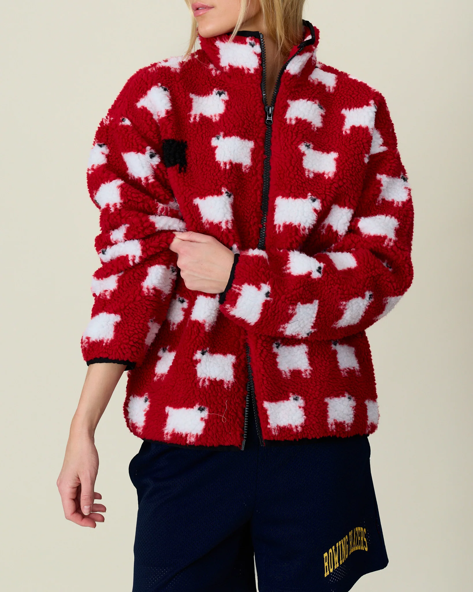Sheep Sherpa Jacket Diana Red - Image 7
