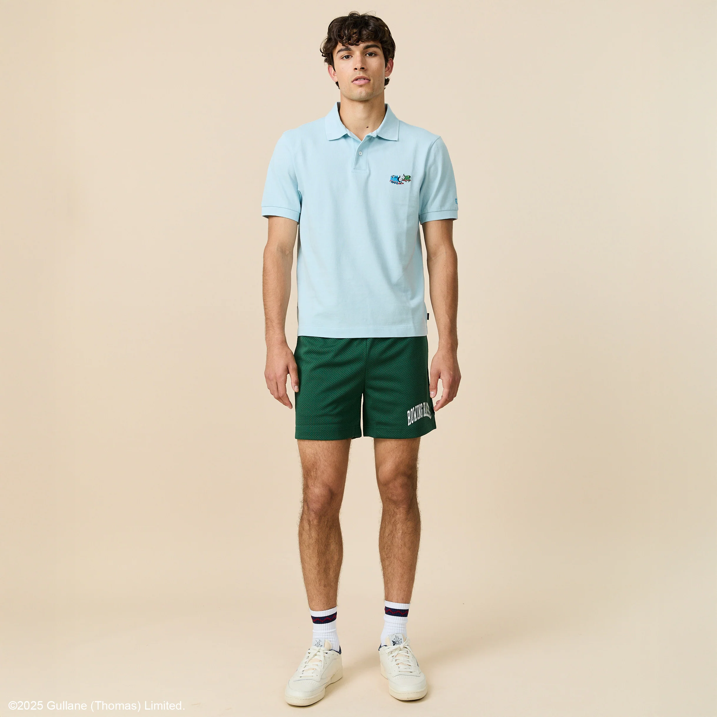 Men's Short Sleeve Thomas & Friends™ Pique Polo Light Blue - Image 3