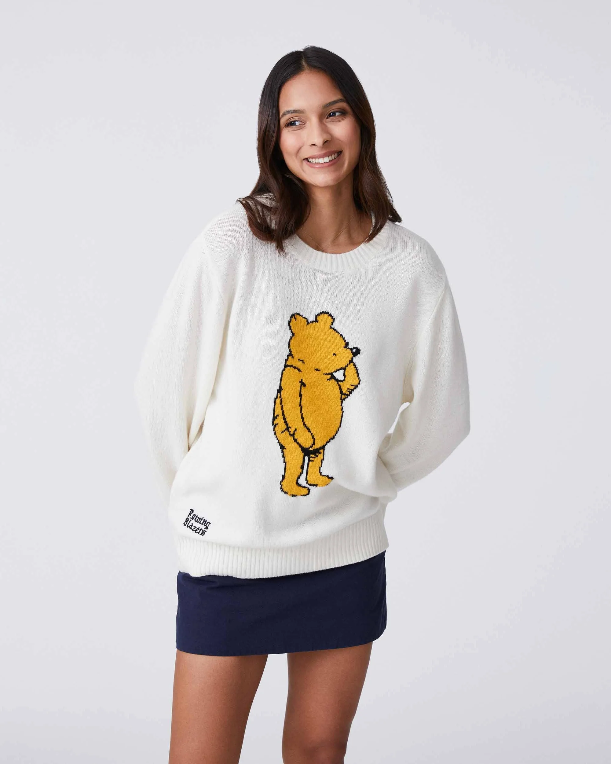 Men's Cashmere Winnie-the-Pooh Sweater White - Image 5