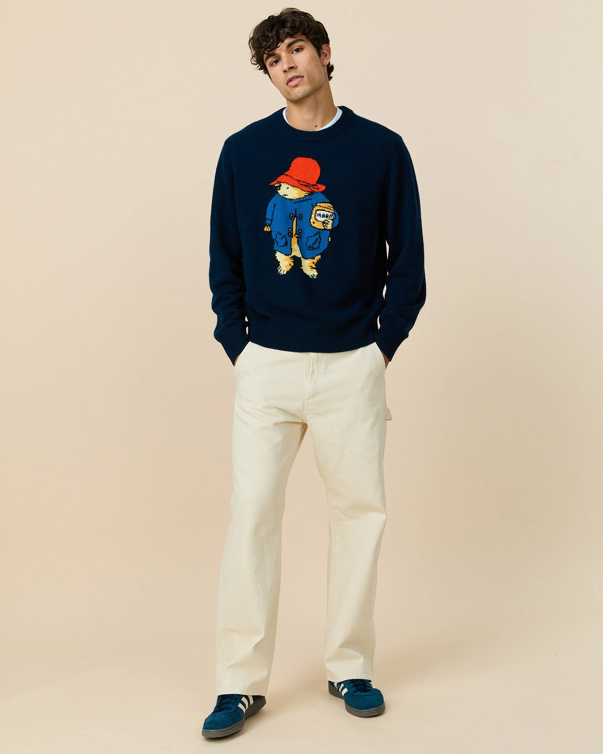Paddington Bear Cashmere Sweater Navy - Image 3