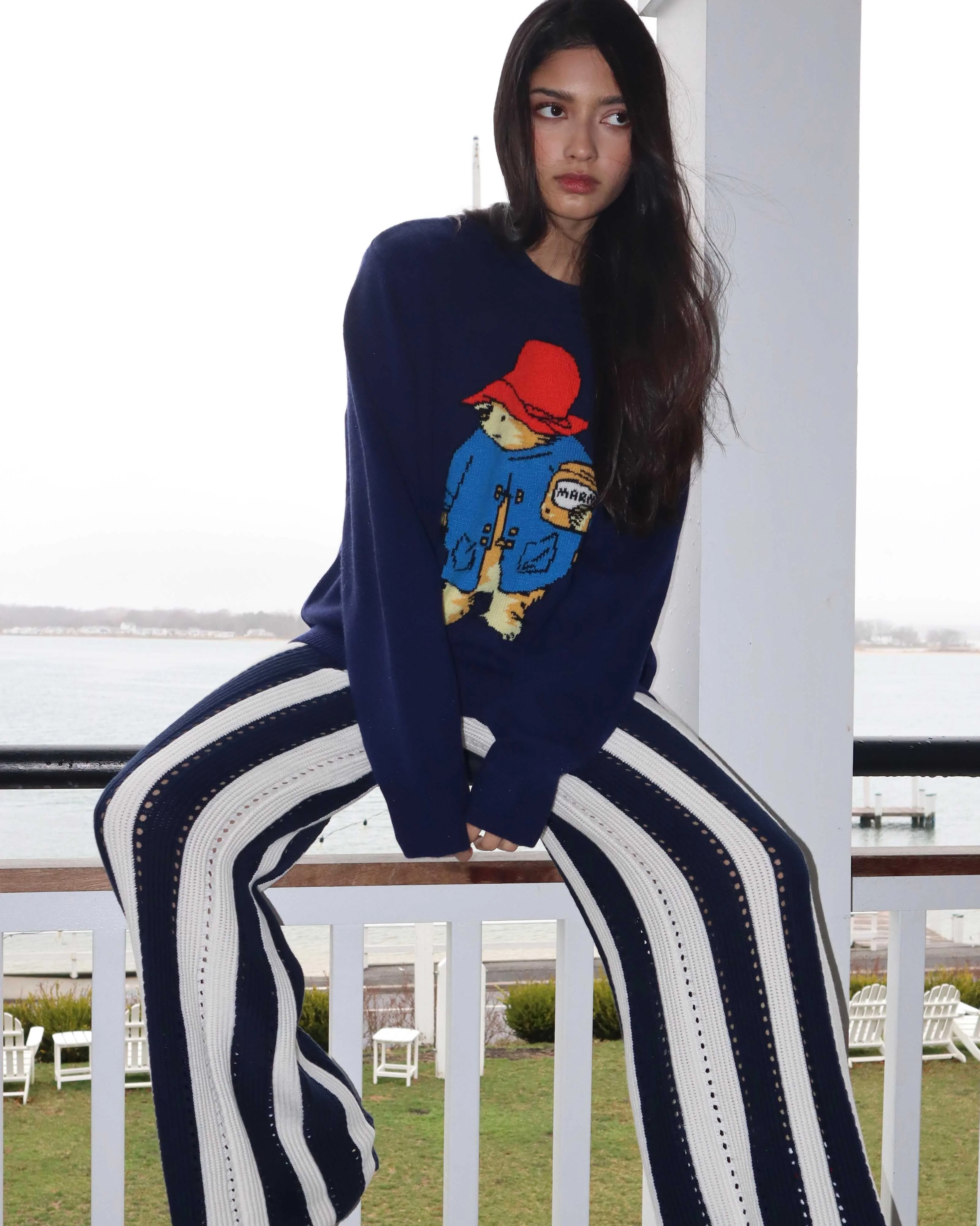 Paddington Bear Cashmere Sweater Navy - Image 4