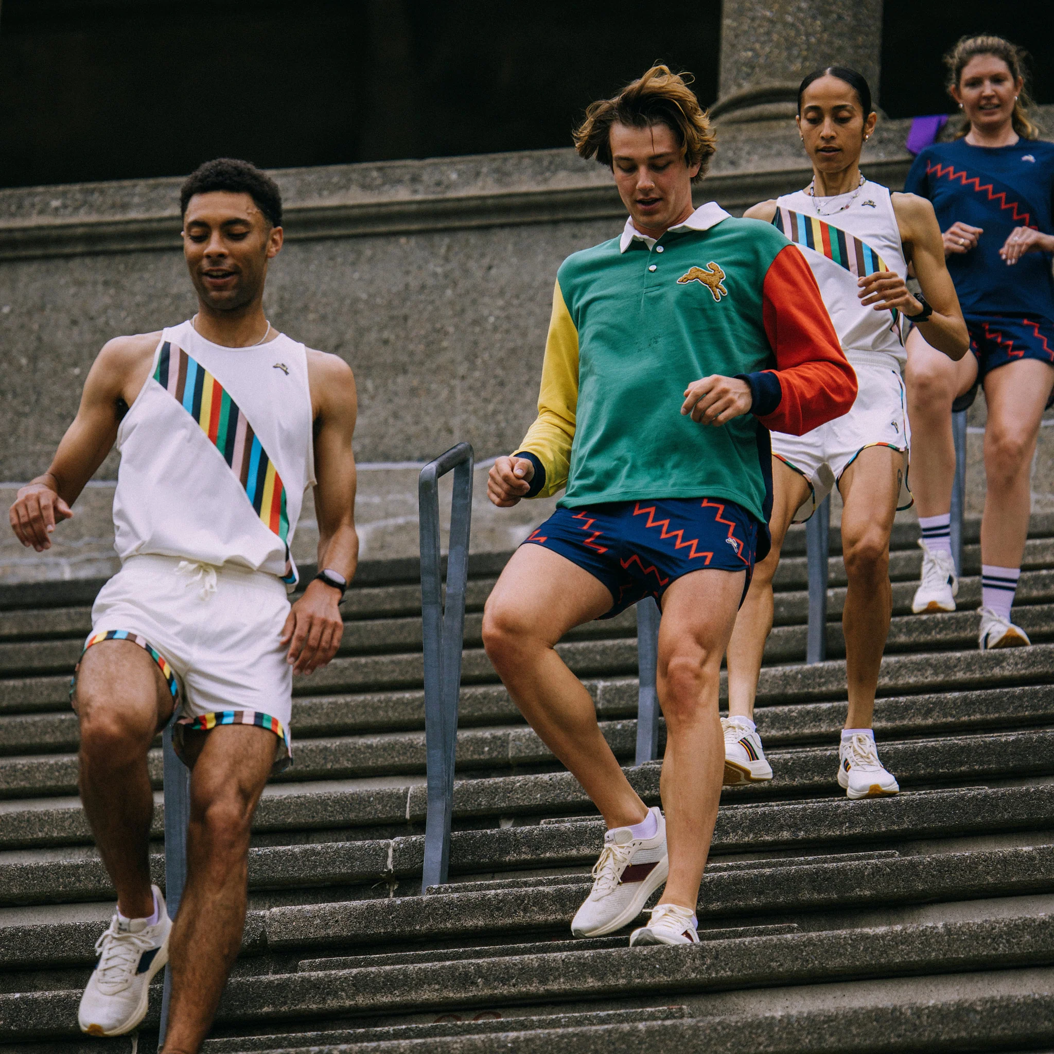 Tracksmith Men's Shorts Navy/Red - Image 4