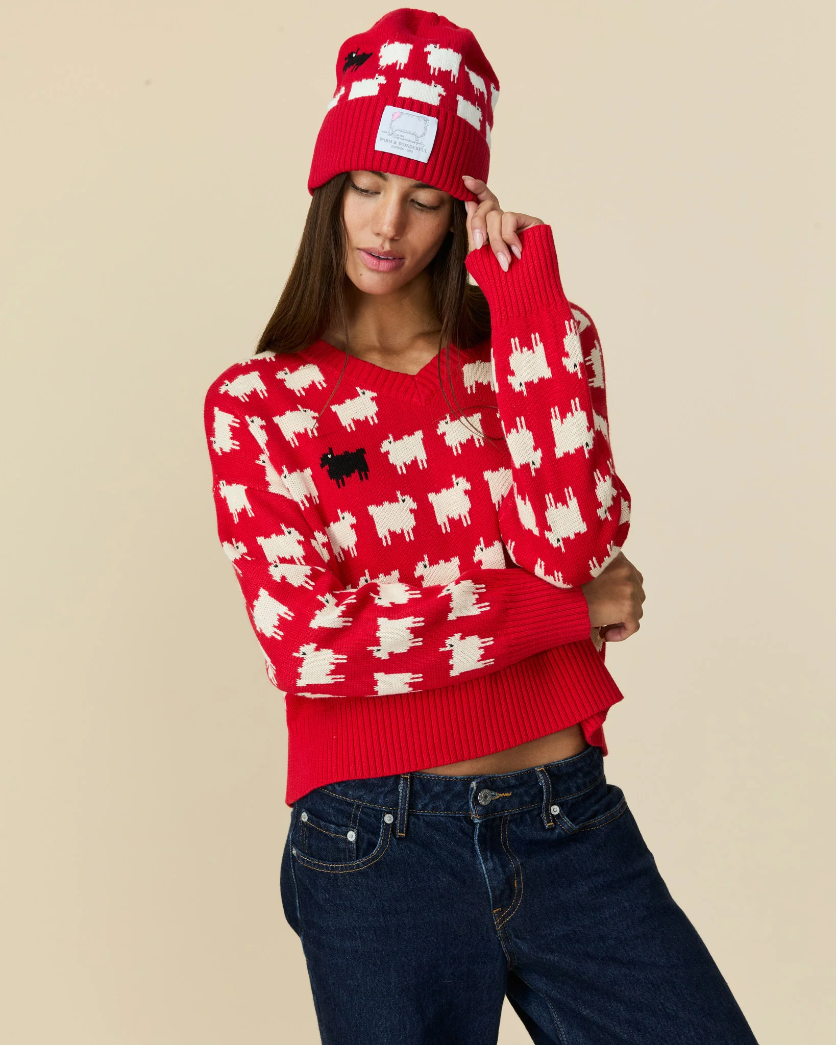 Warm & Wonderful Cotton Sheep Beanie - Image 4