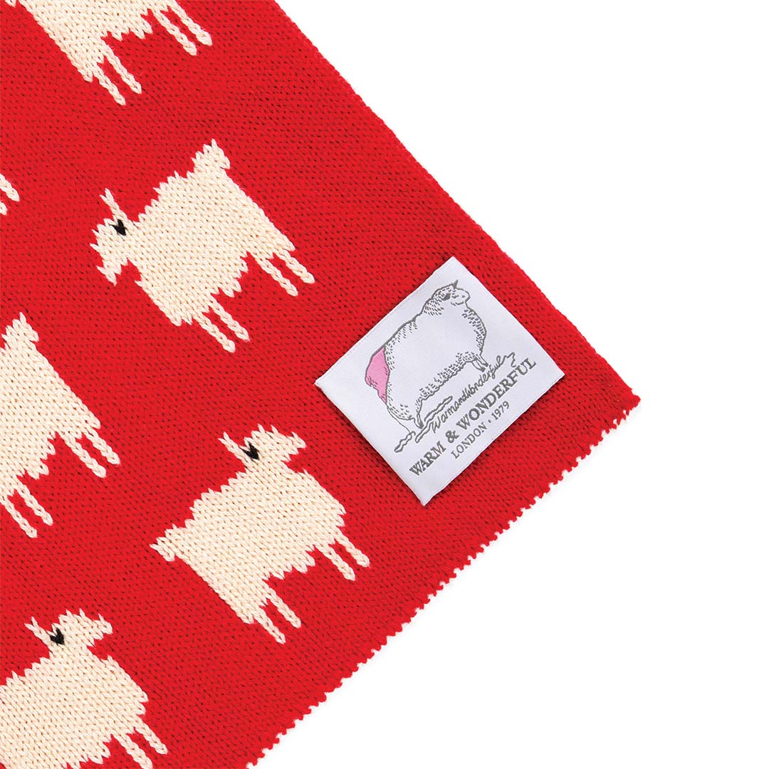 Sheep Cashmere Scarf Diana Red - Image 4