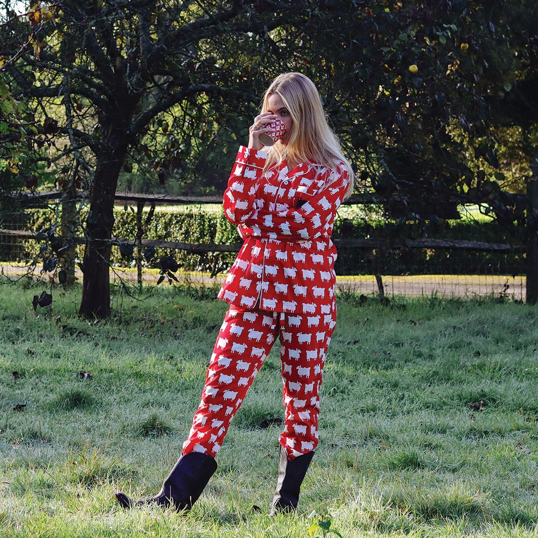 Sheep Cotton Lounge Set Diana Red - Image 6