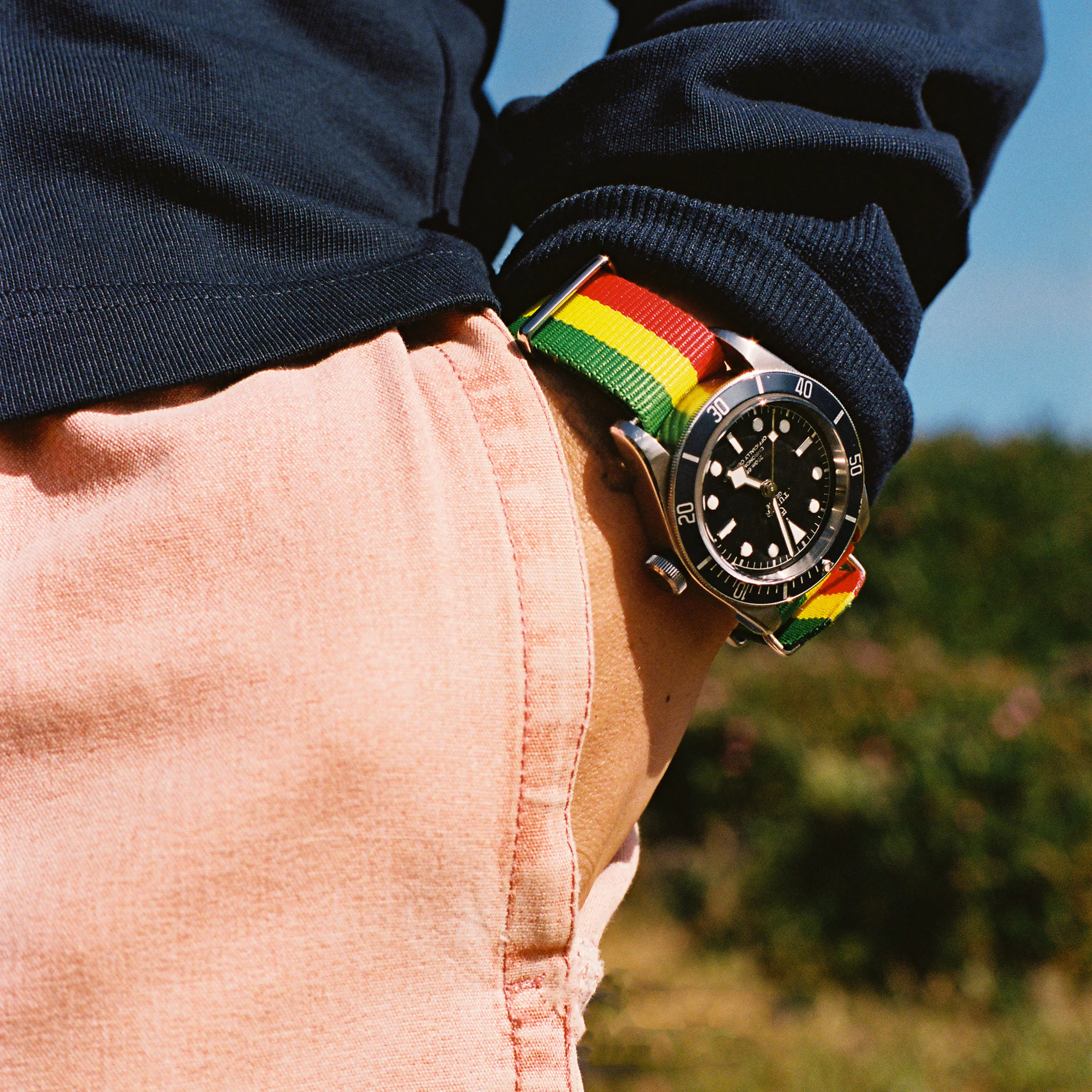 Watch Strap in Red, Yellow and Green - Image 3