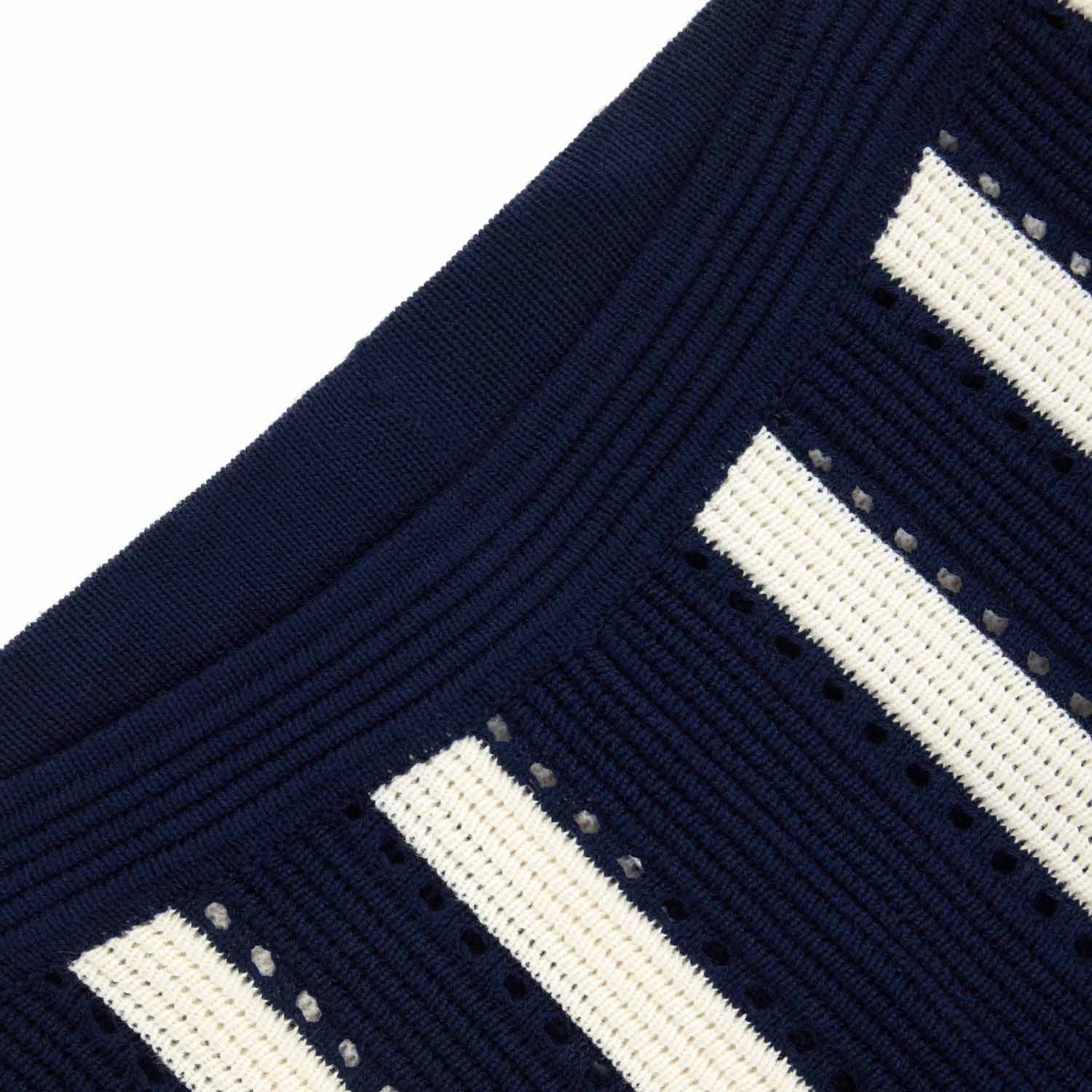 Women's Knit Stripe Pants Navy - Image 5