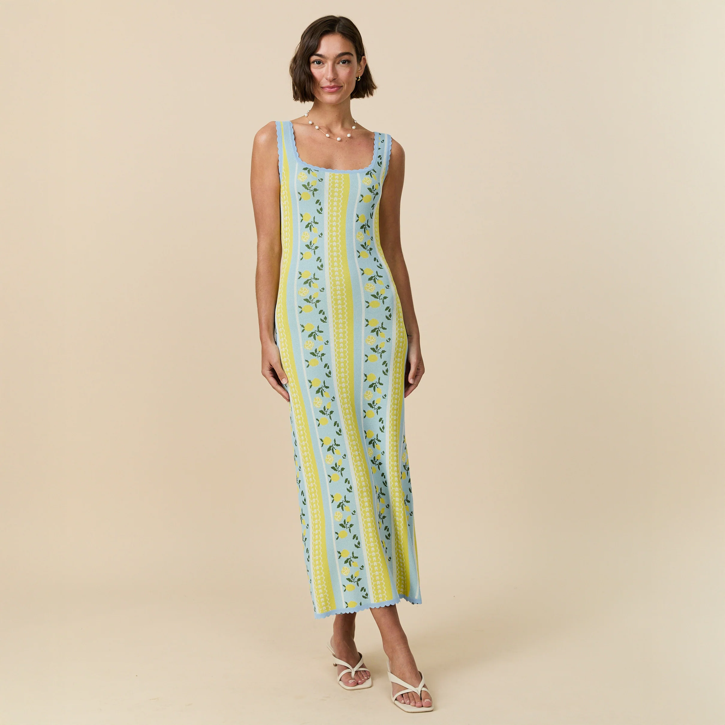 Women's Tank Knit Dress Lemon Isle - Image 3
