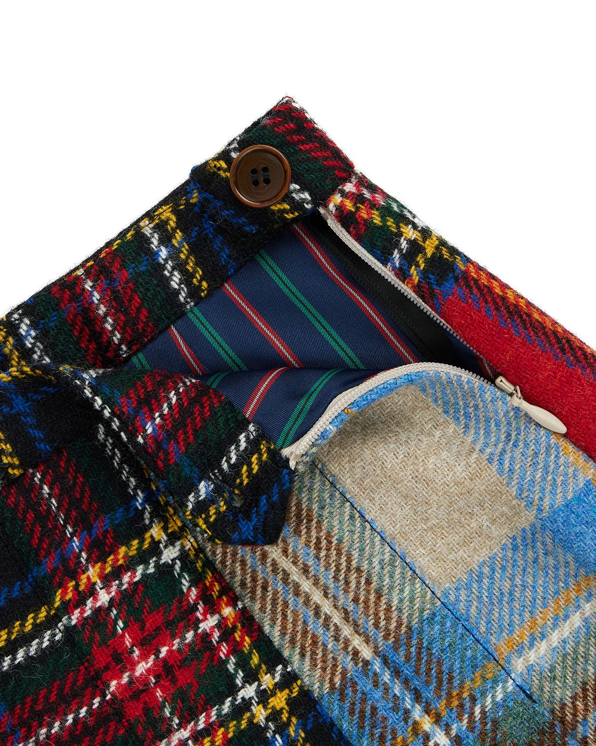 Women's Wool Cocktail Pleated Mini Skirt Holiday Tartan - Image 4