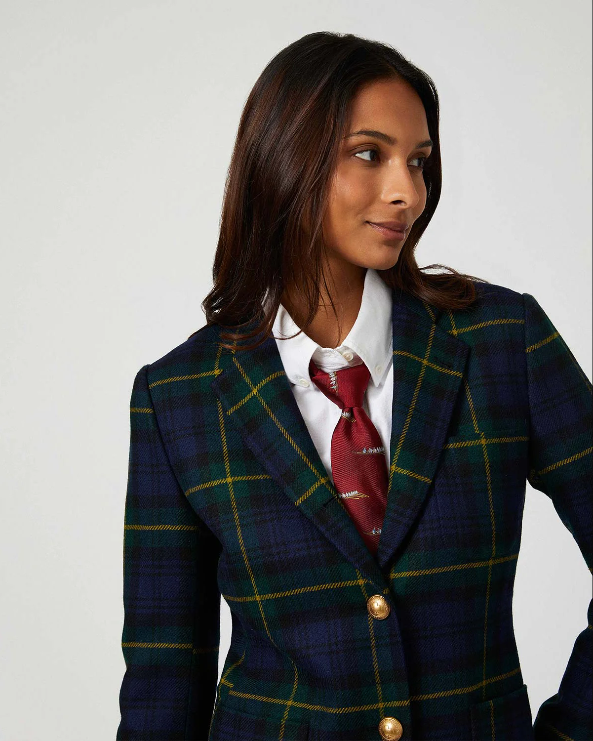 Women's Wool Marge Tartan Blazer Gordon Modern - Image 3