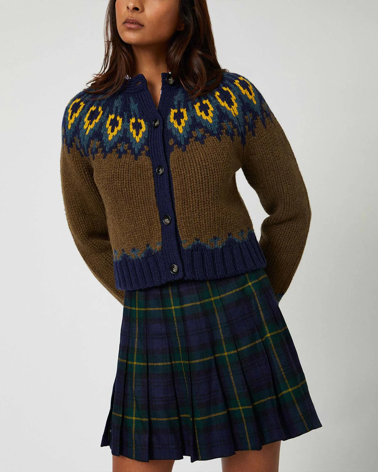 Women's Wool Pleated Mini Skirt Gordon Modern - Image 3