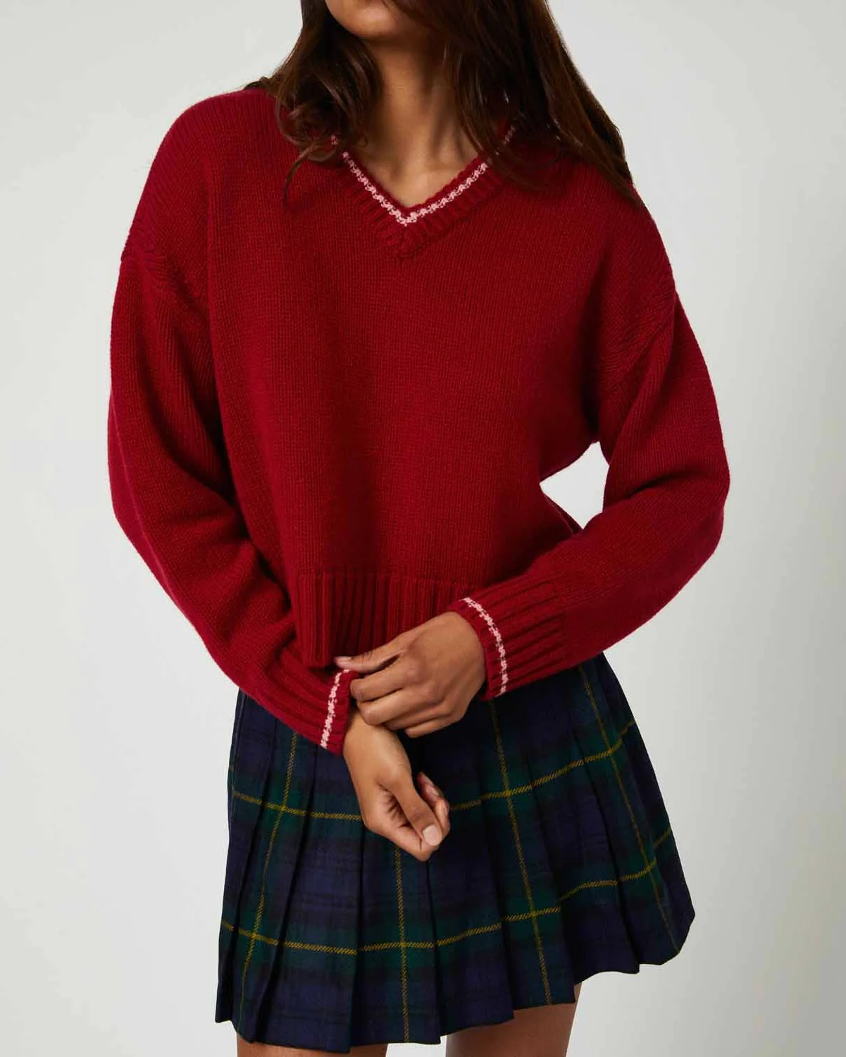 Women's Wool Pleated Mini Skirt Gordon Modern - Image 6