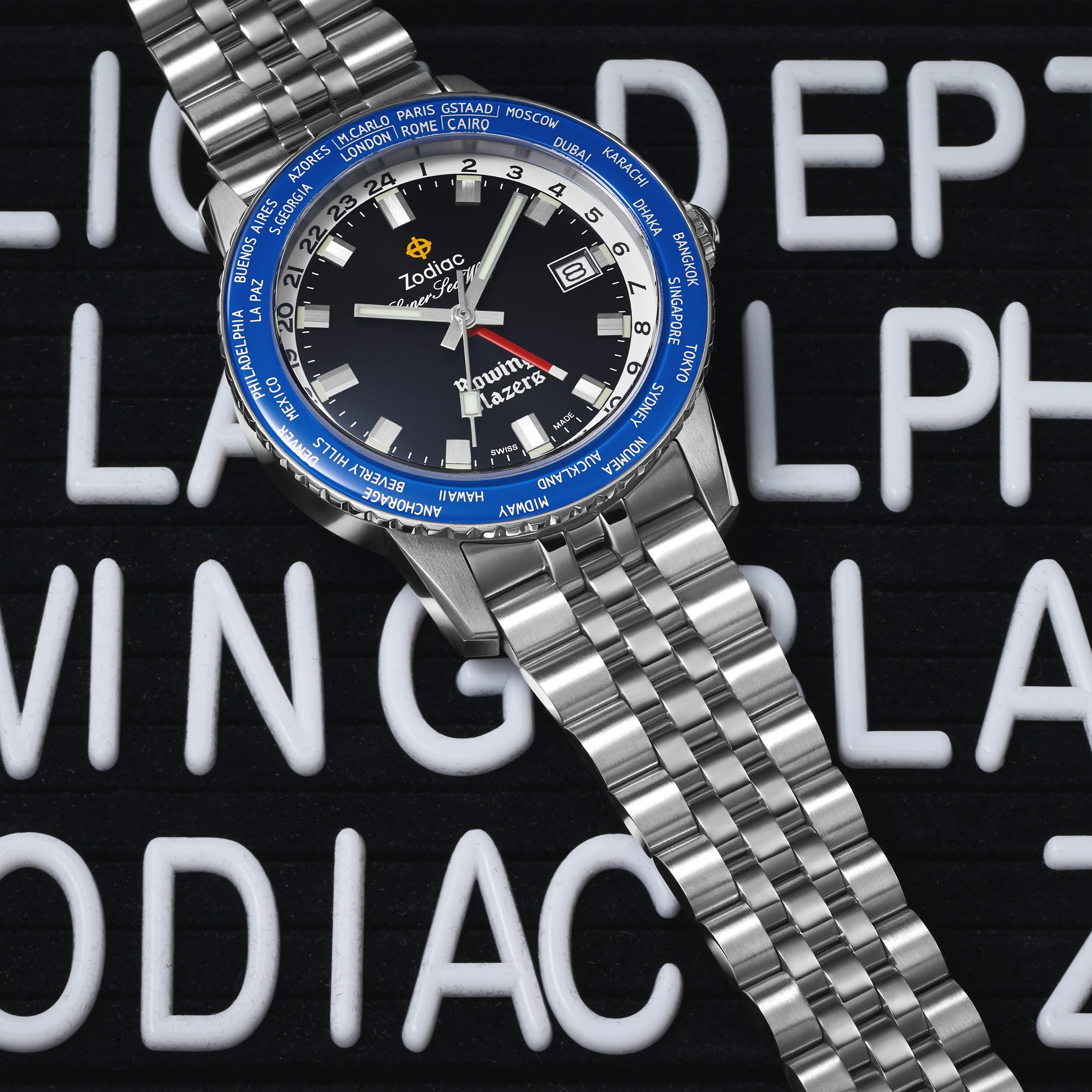 Zodiac x Rowing Blazers Super Sea Wolf World Time GMT - Image 10